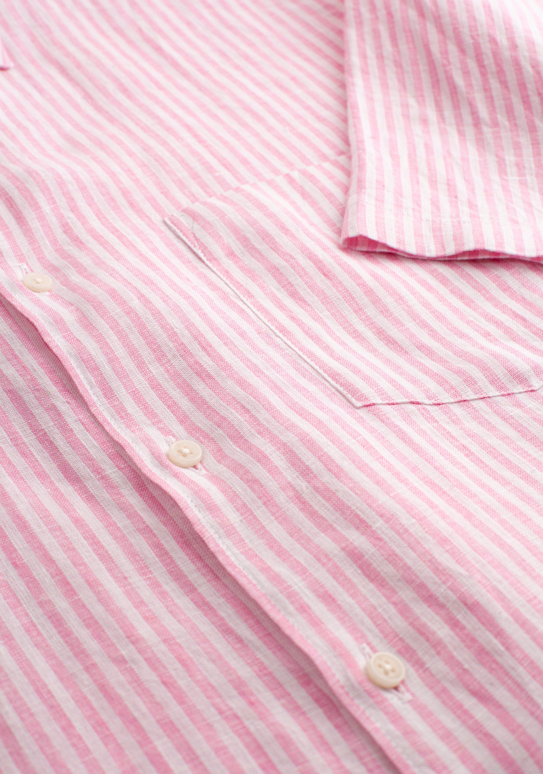 Camisa Lino CF Harlem Rayas Rosadas