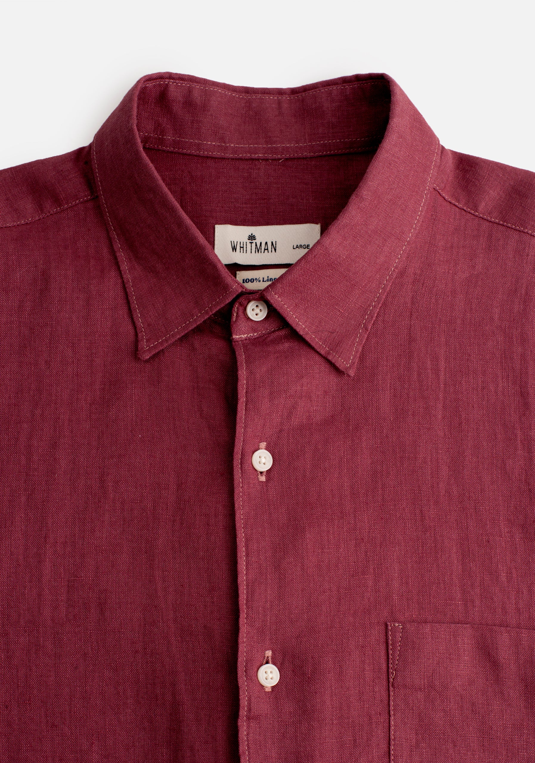 Camisa Lino Cf Harlem Vino Tinto