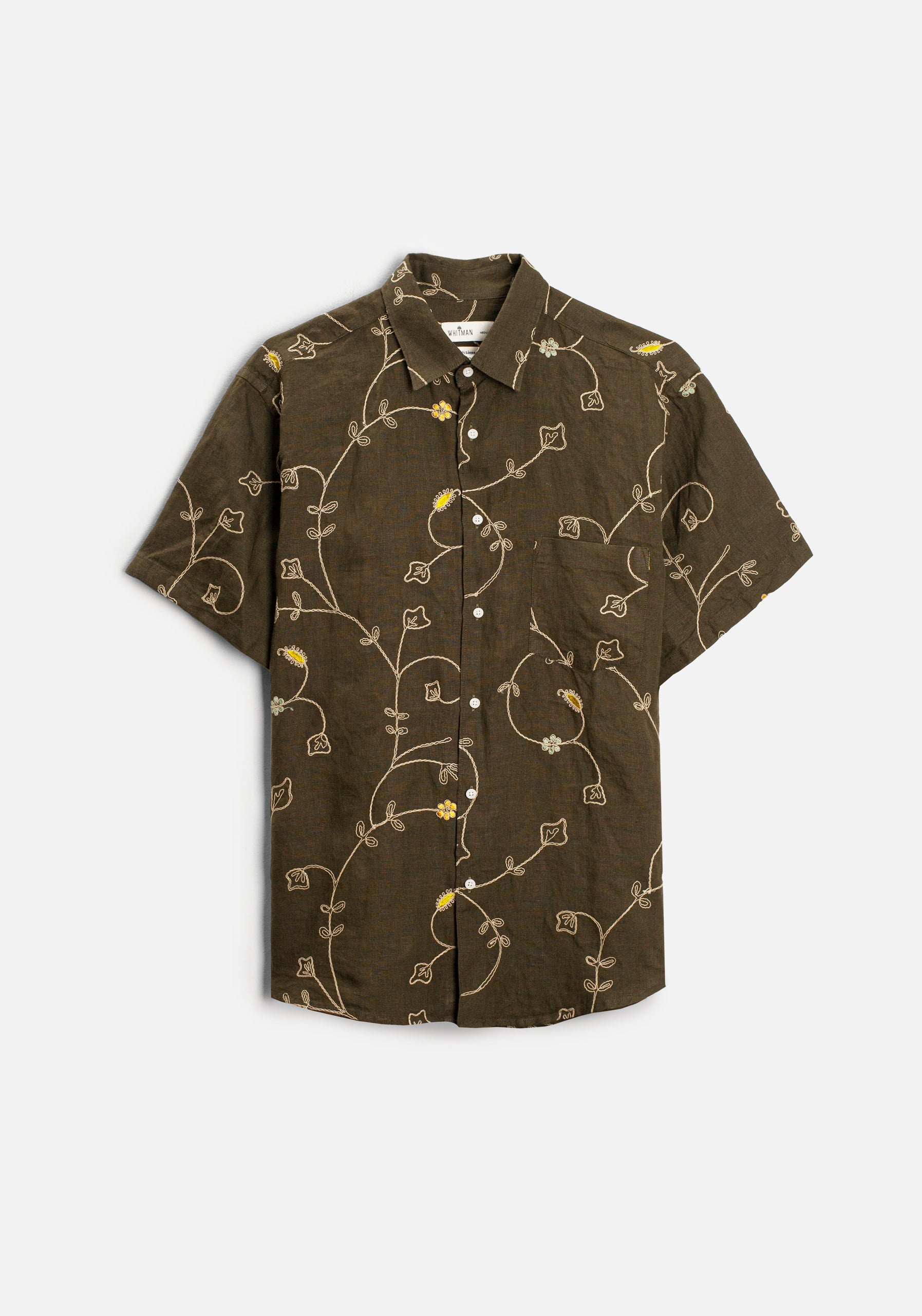 Camisa de lino Harlem verde oliva hombre