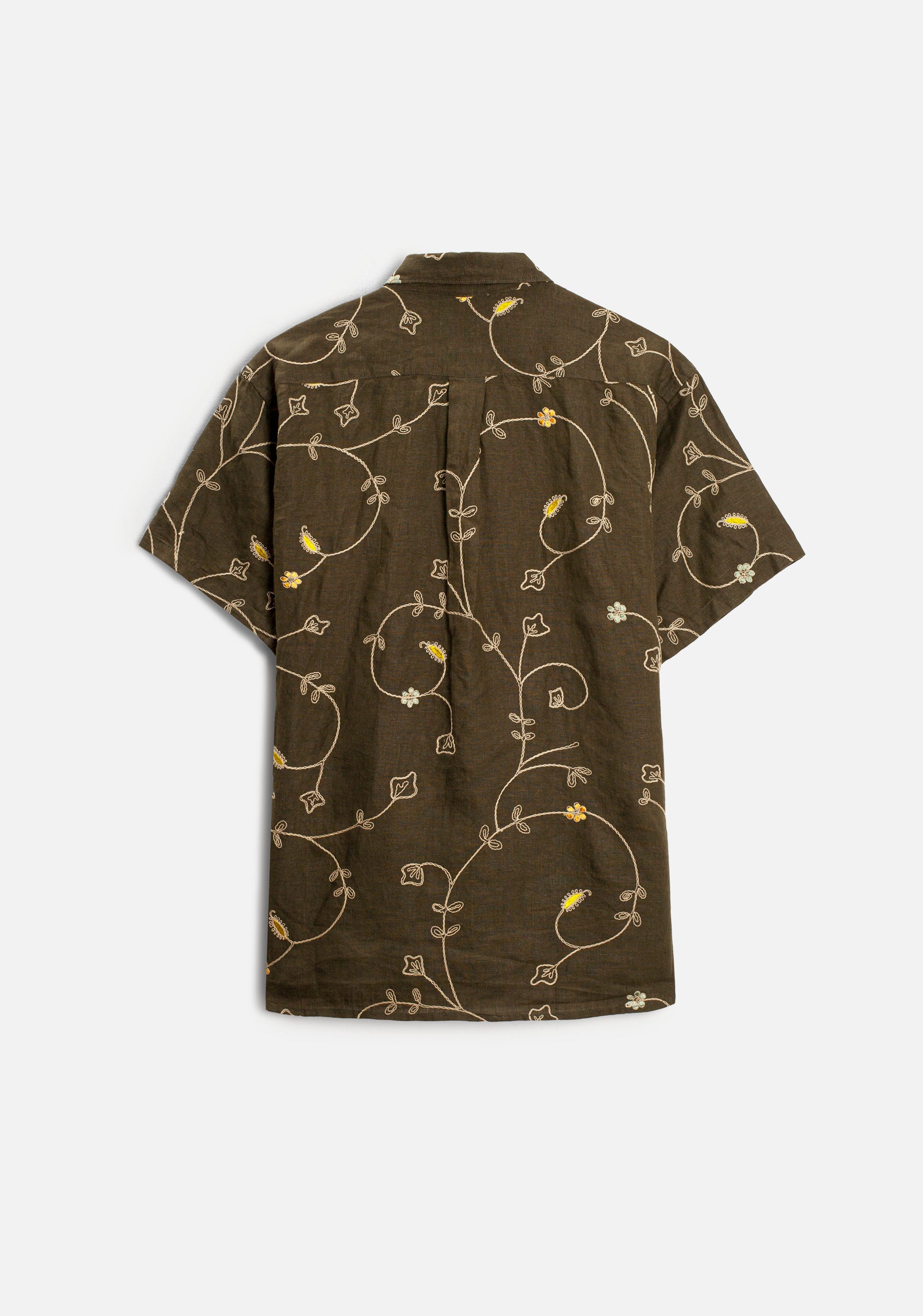 Camisa de lino Harlem verde oliva hombre