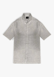 Camisa Lino Manga Corta - CBD Gris Claro