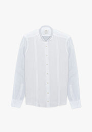 Camisa Lino Tipo Guayabera Cuello Francés