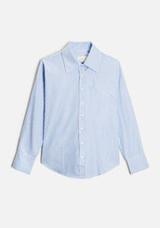 Camisa M Antonella Rayas Azul Medio