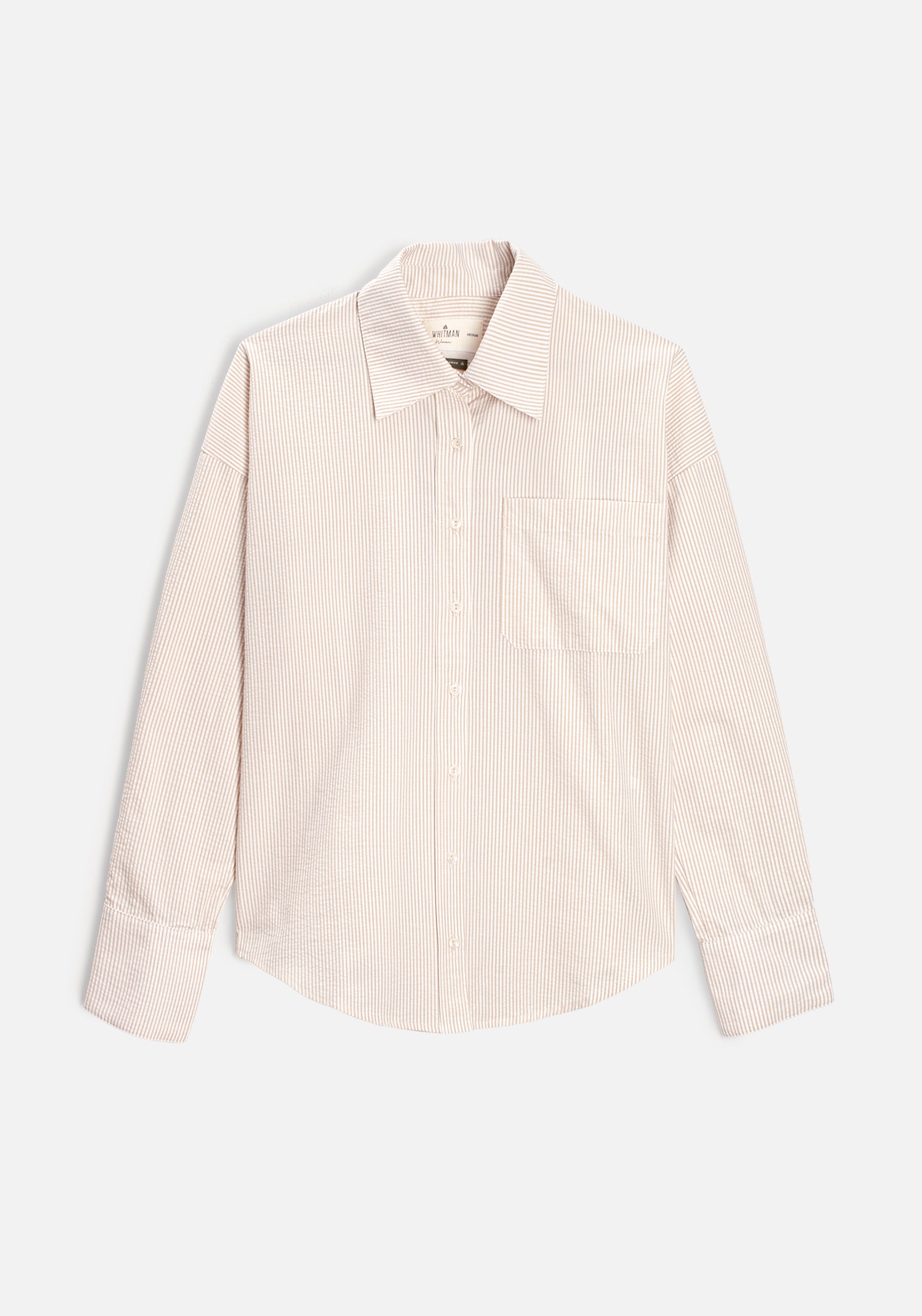 Camisa M Antonella Rayas Marfil - Beige