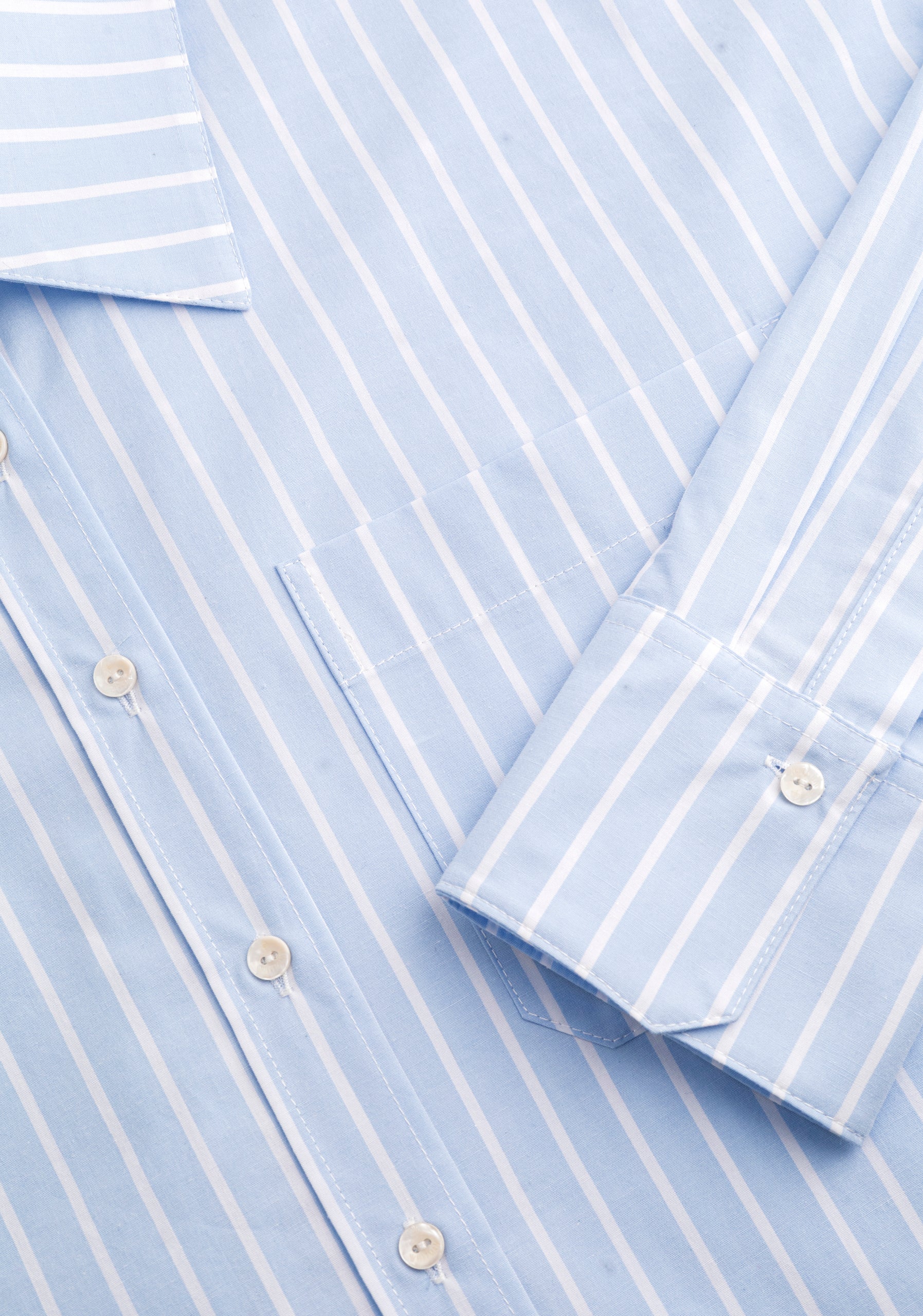 Camisa M Antonella Rayas GRD Azul Claro