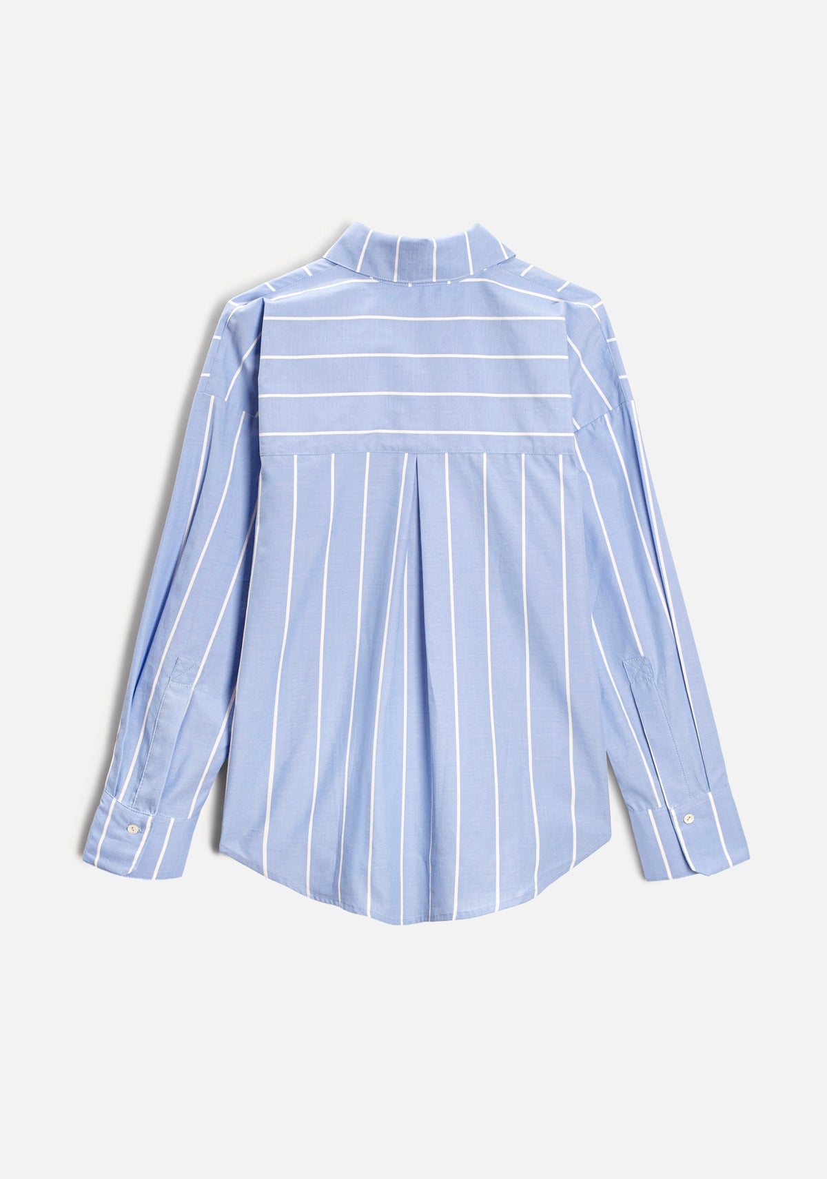 Camisa M Antonella Rayas Azul Medio-Blanco