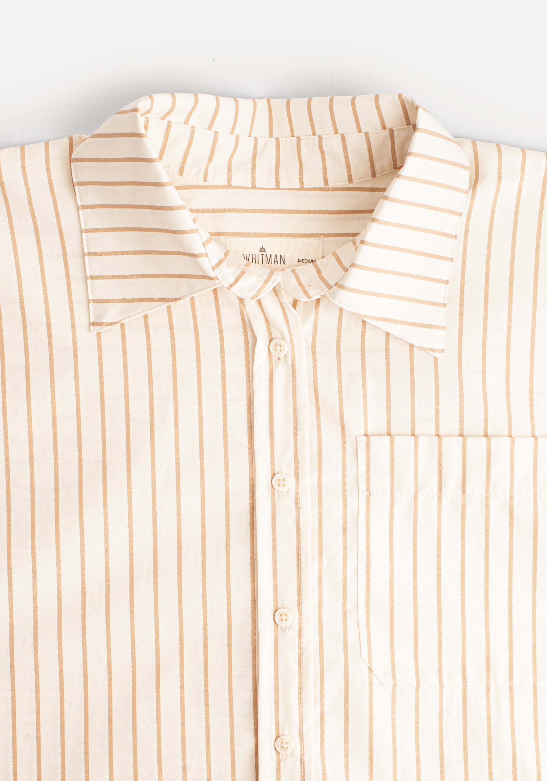 Camisa M Antonella Rayas Marfil - Taupe