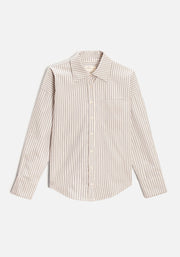 Camisa Antonella Rayas Marfil - Azul