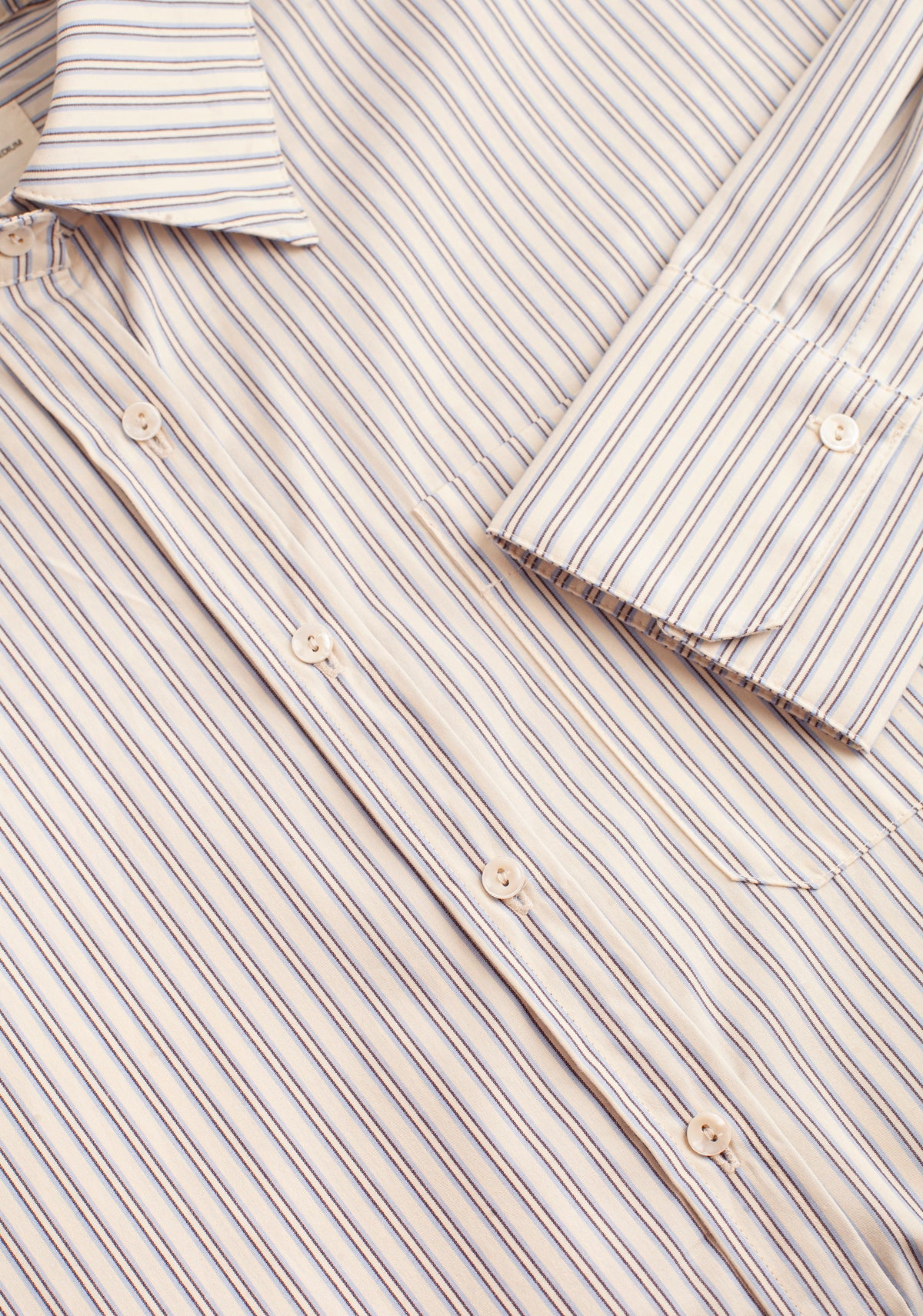 Camisa Antonella Rayas Marfil - Azul