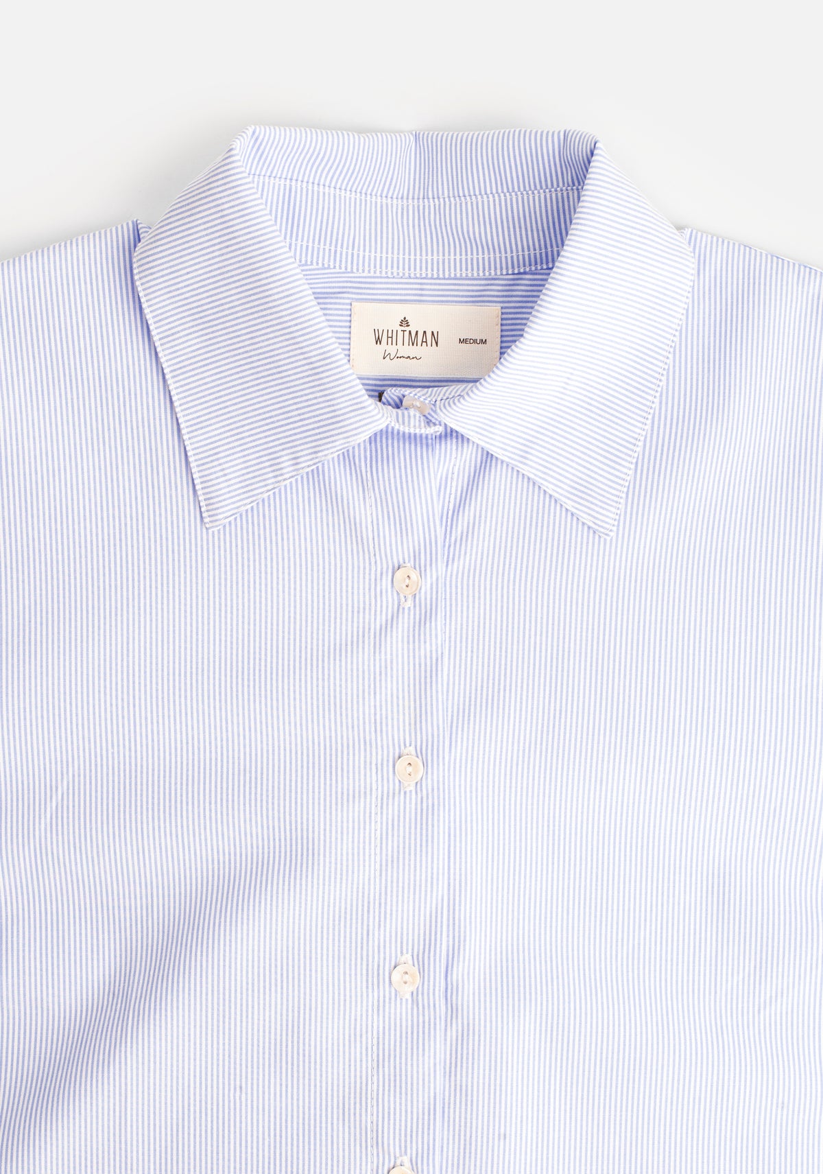 Camisa M Isabella Rayas Azul Claro-3