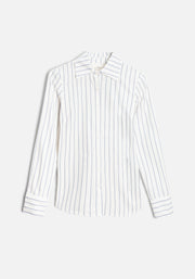 Camisa M Isabella Rayas Marfil - Azul Claro