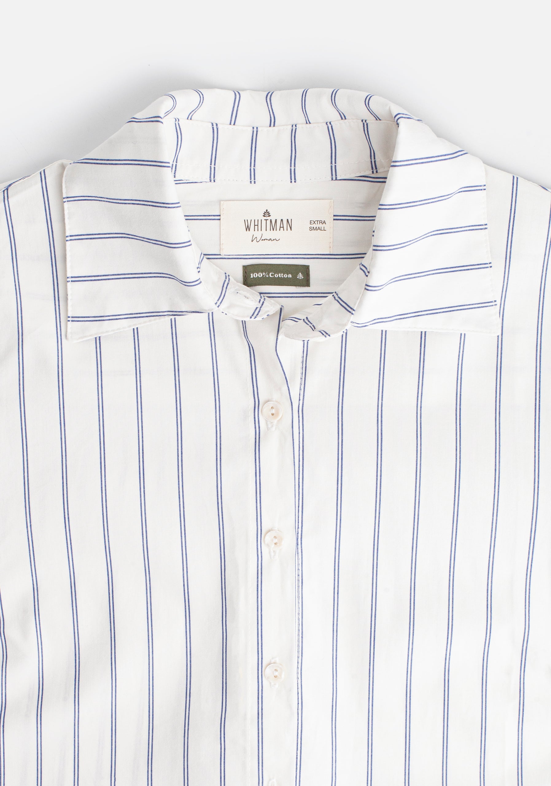 Camisa M Isabella Rayas Marfil - Azul Claro