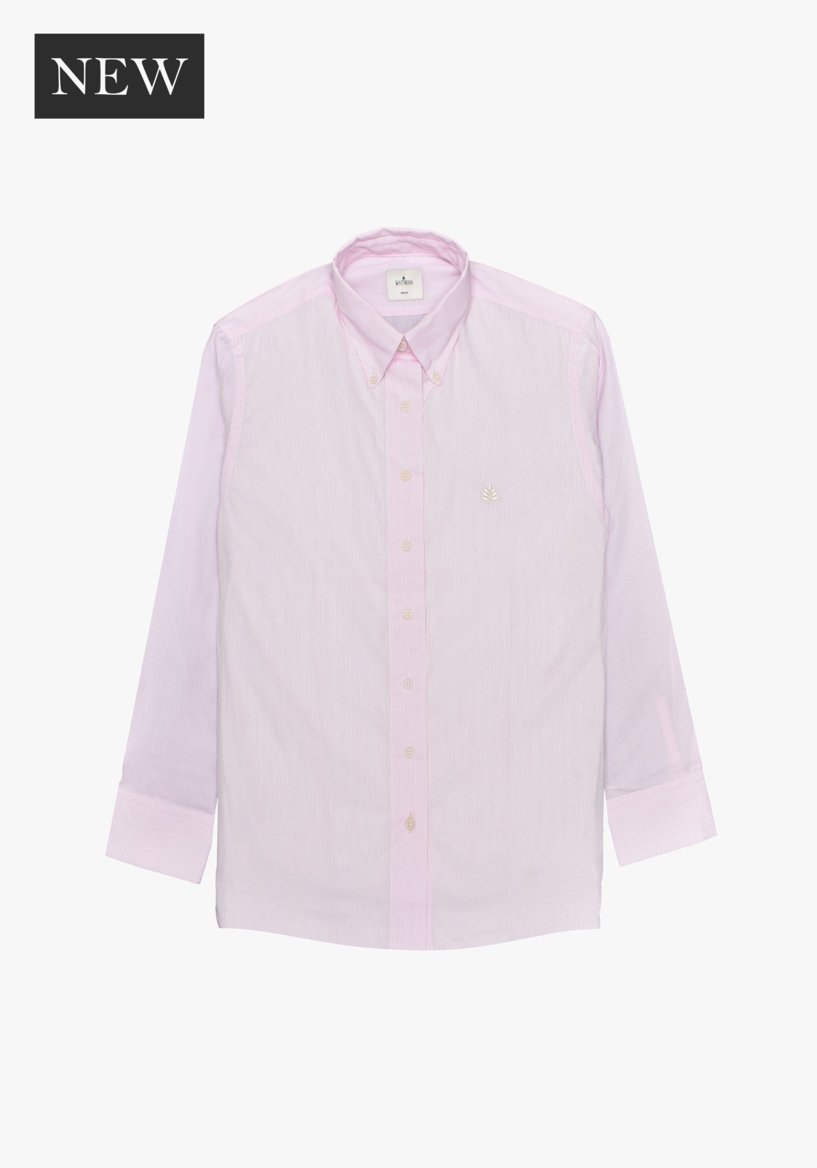 Camisa Mujer Líneas Delgadas Rosada - Blanco