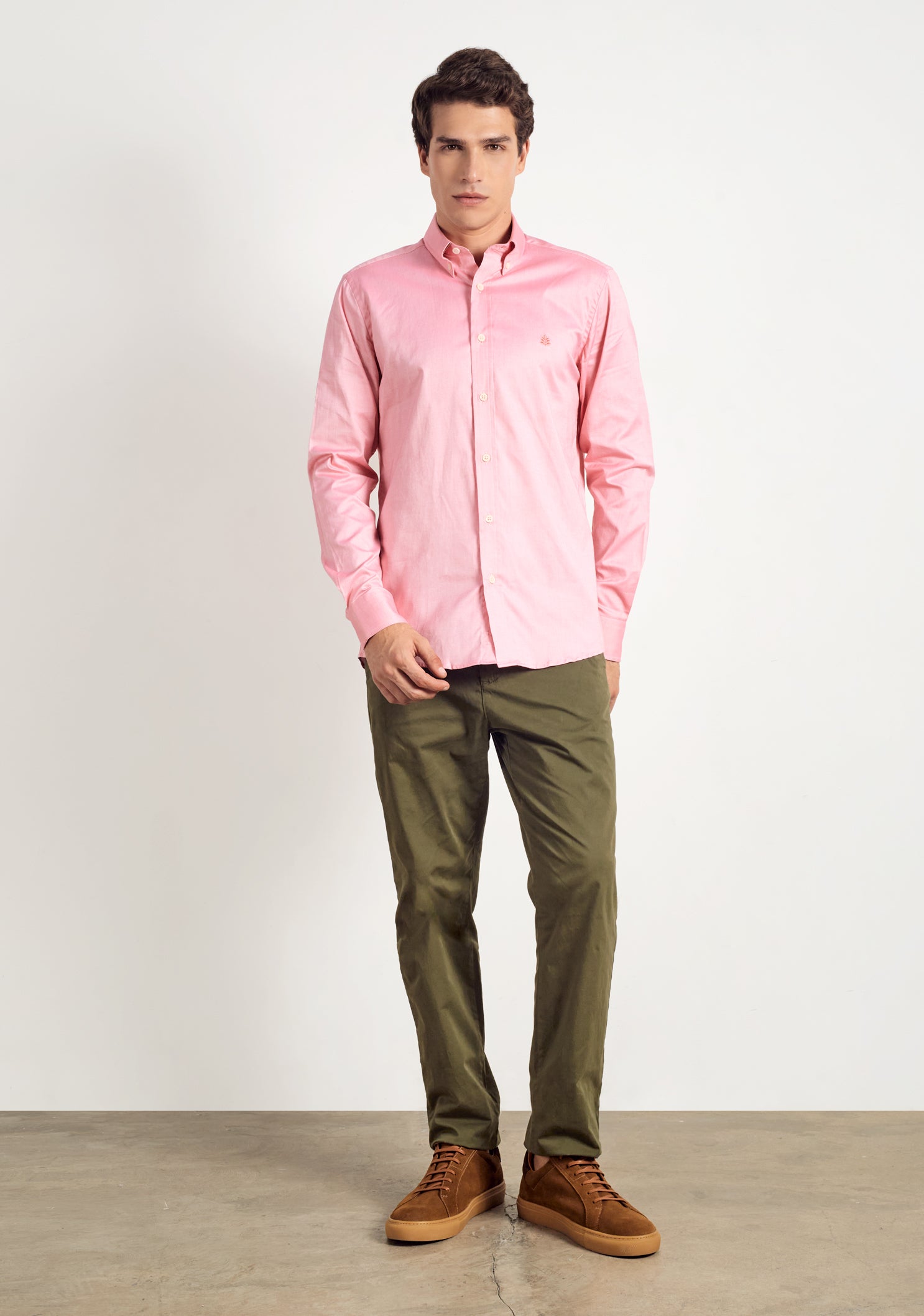 Camisa Salmon Cuello Button Down L-Atn