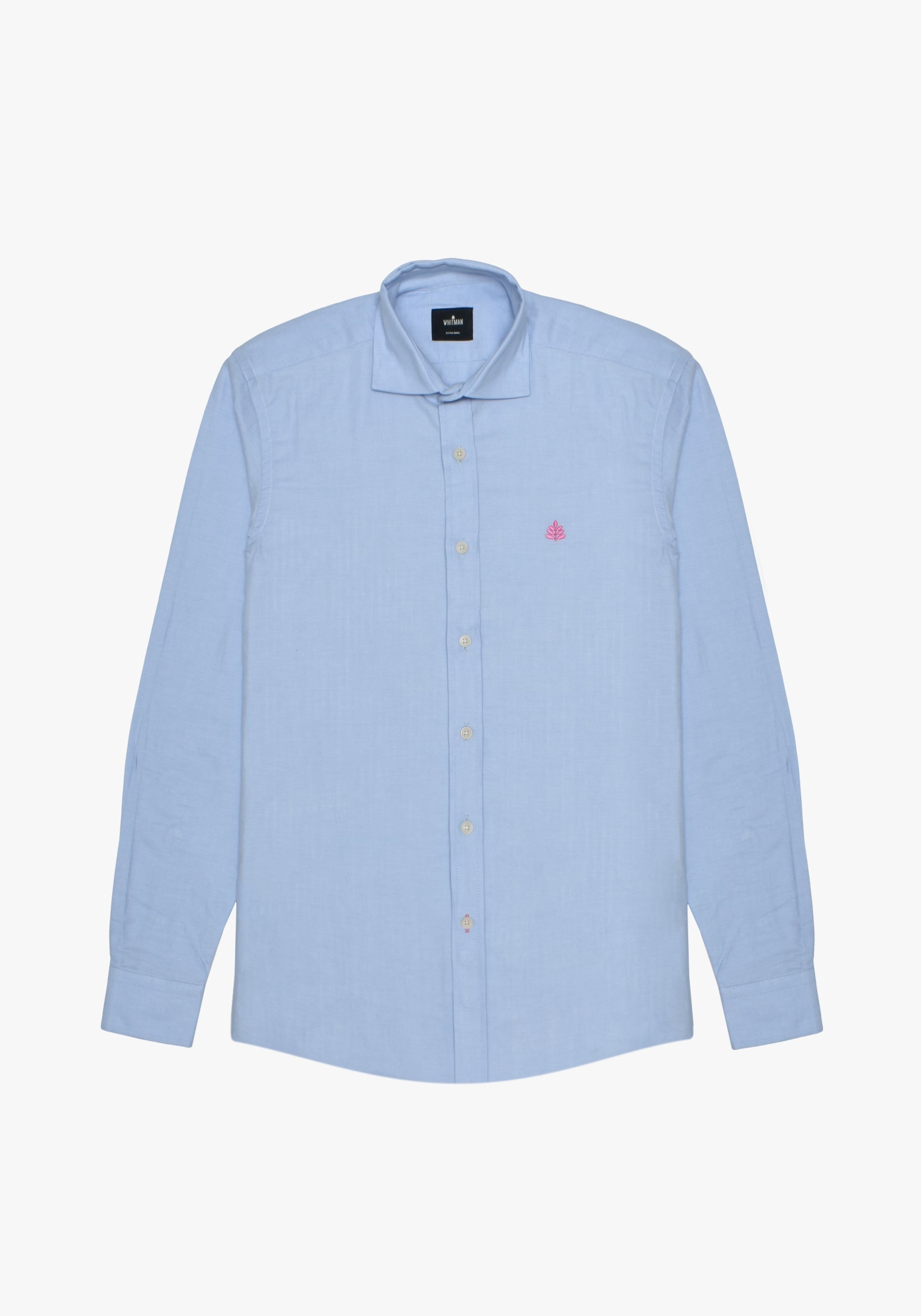 Camisa Whitman Azul Oxford Cuello Francés