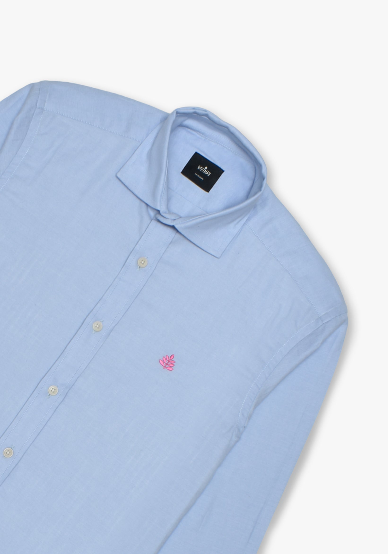 Camisa Whitman Azul Oxford Cuello Francés