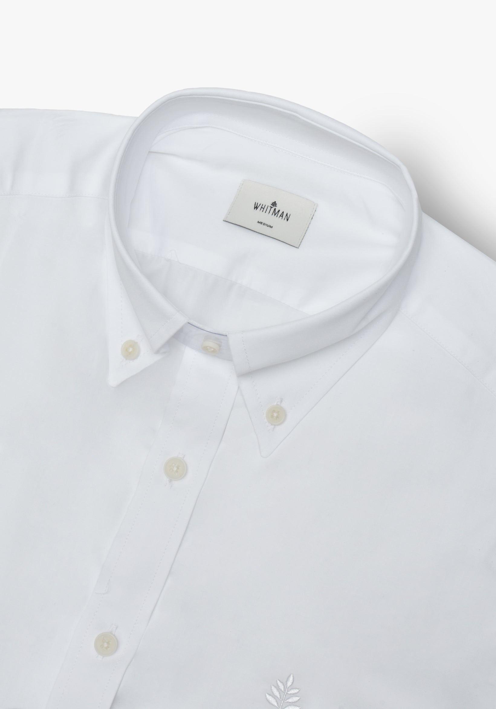 Camisa Whitman Blanca Cuello Button Down PY