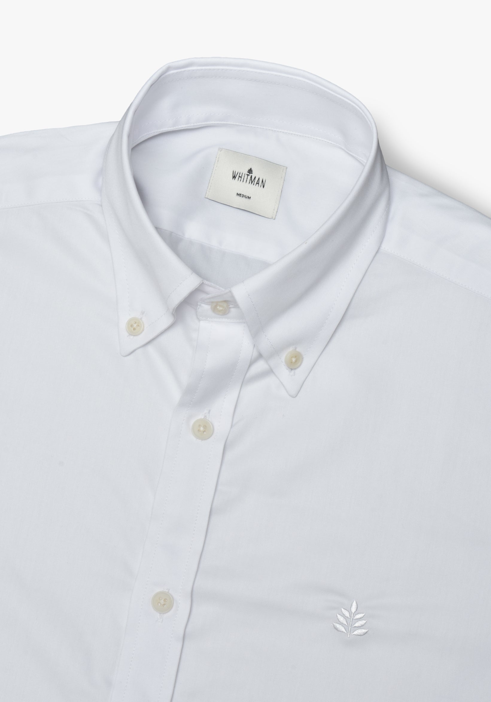 Camisa Whitman Blanca Cuello Button Down Dst