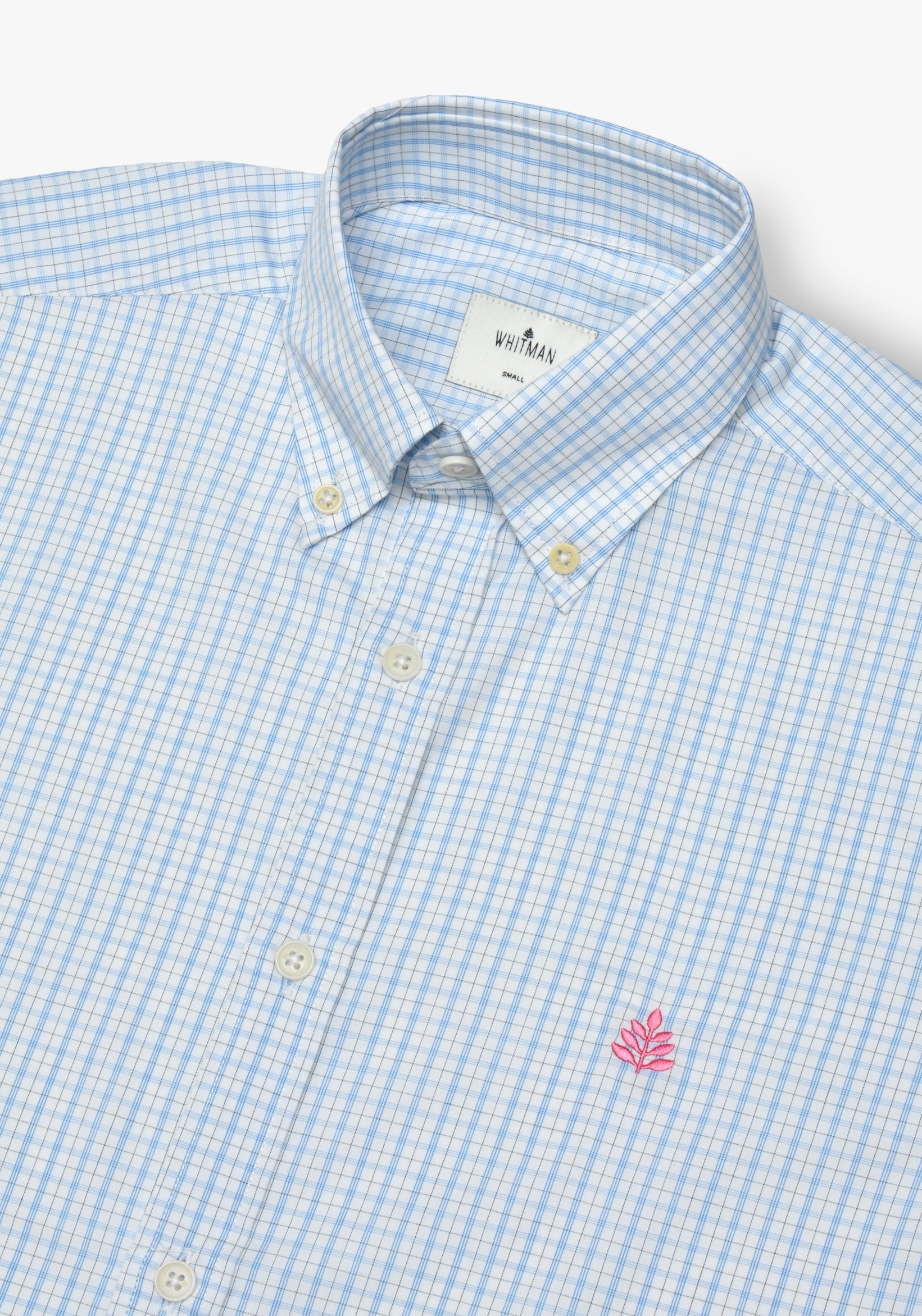 Camisa Whitman Cuadros Combinado Azul - Blanco