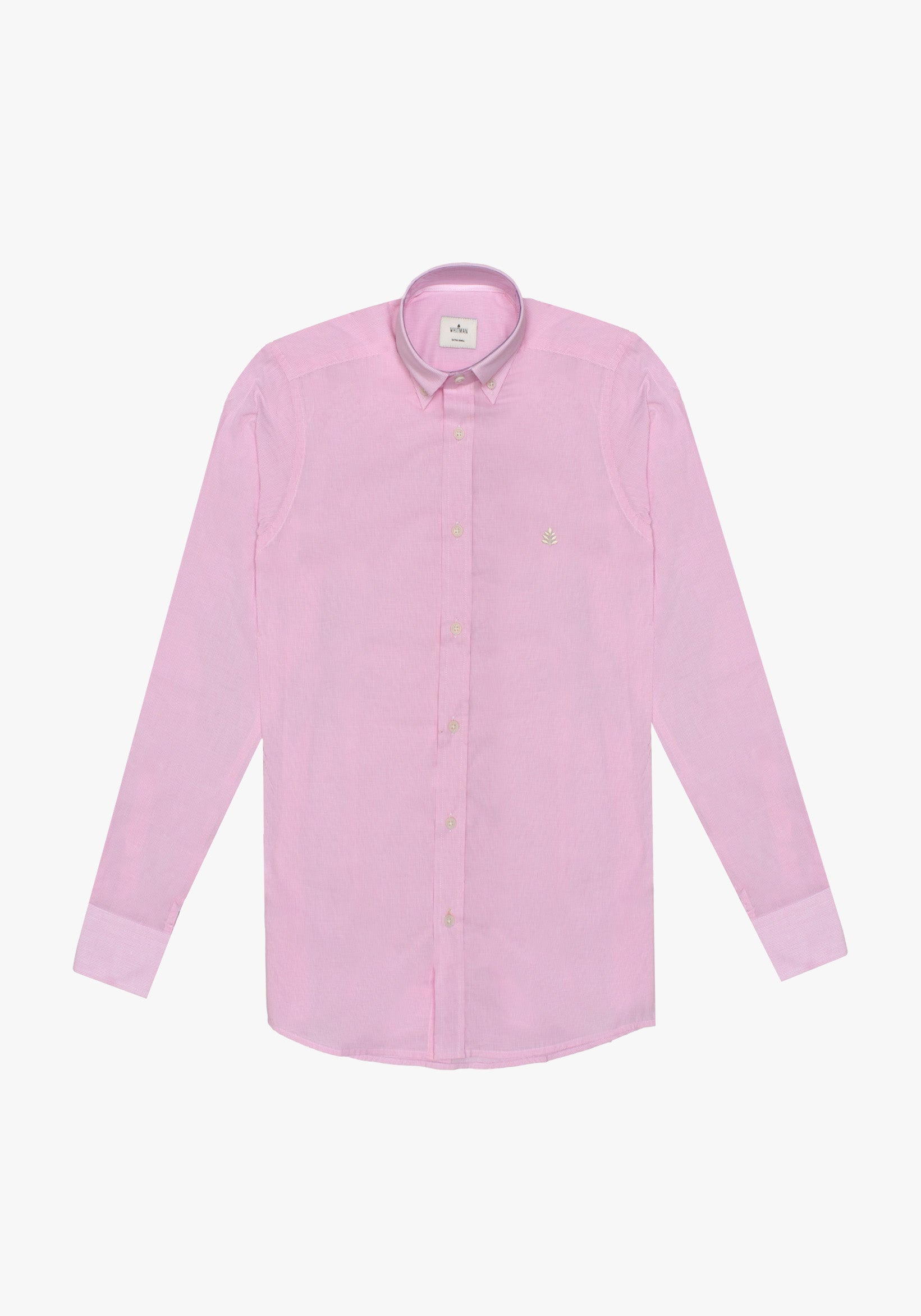 Camisa Whitman Cuadros Pequeños Rosado - Blanco