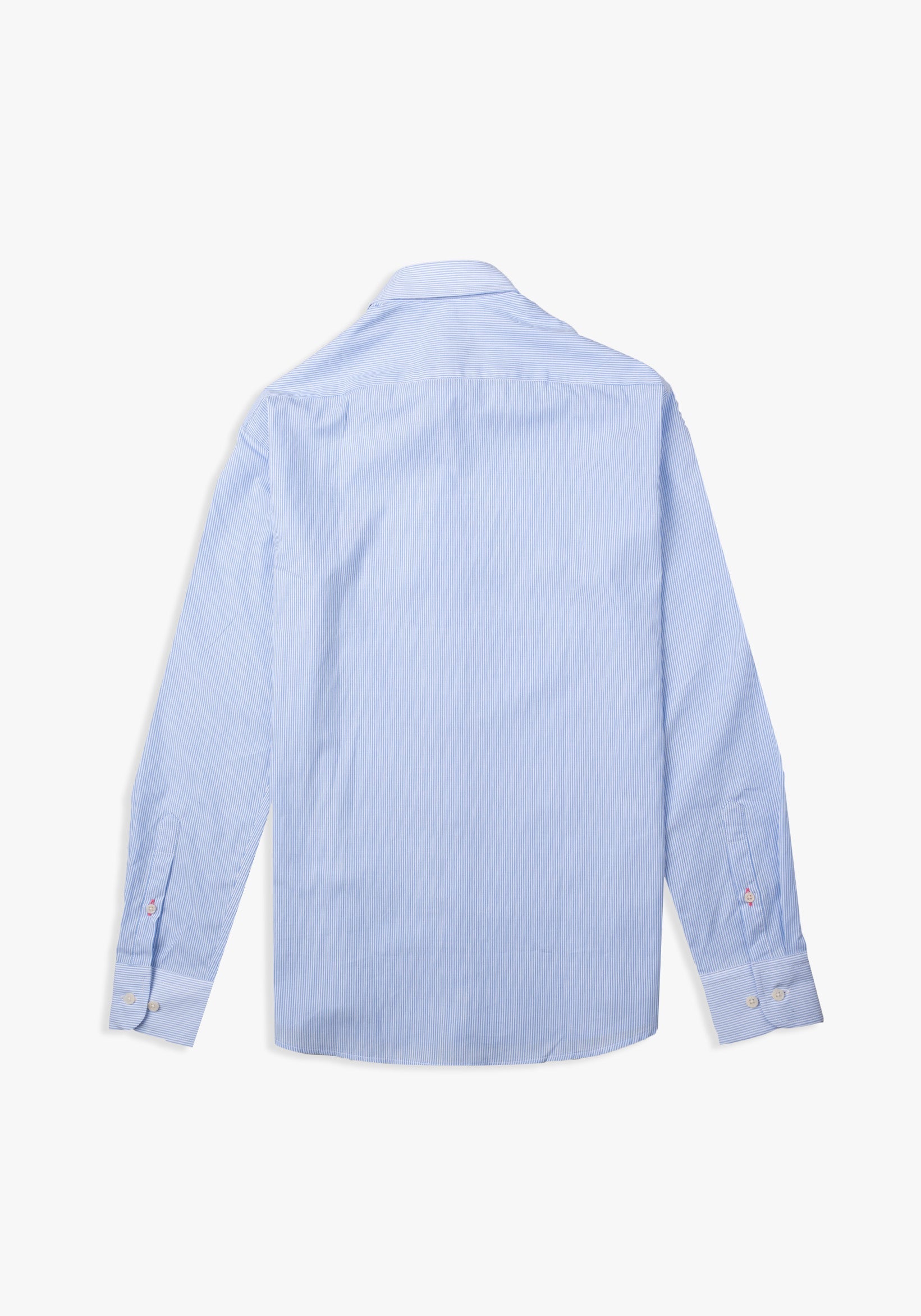 Camisa Whitman Lineas Delgadas Azul Medio - Blanco