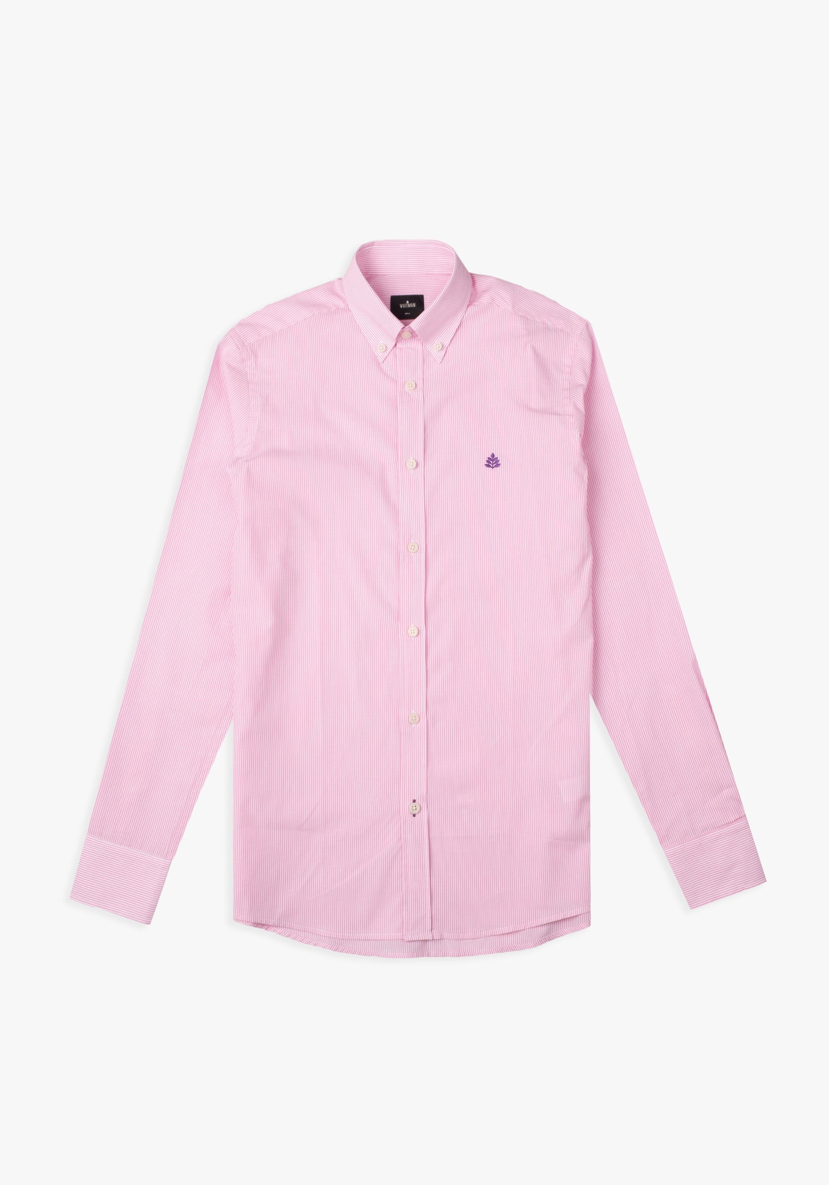 Camisa Whitman Lineas Del. Rosado - Blanco