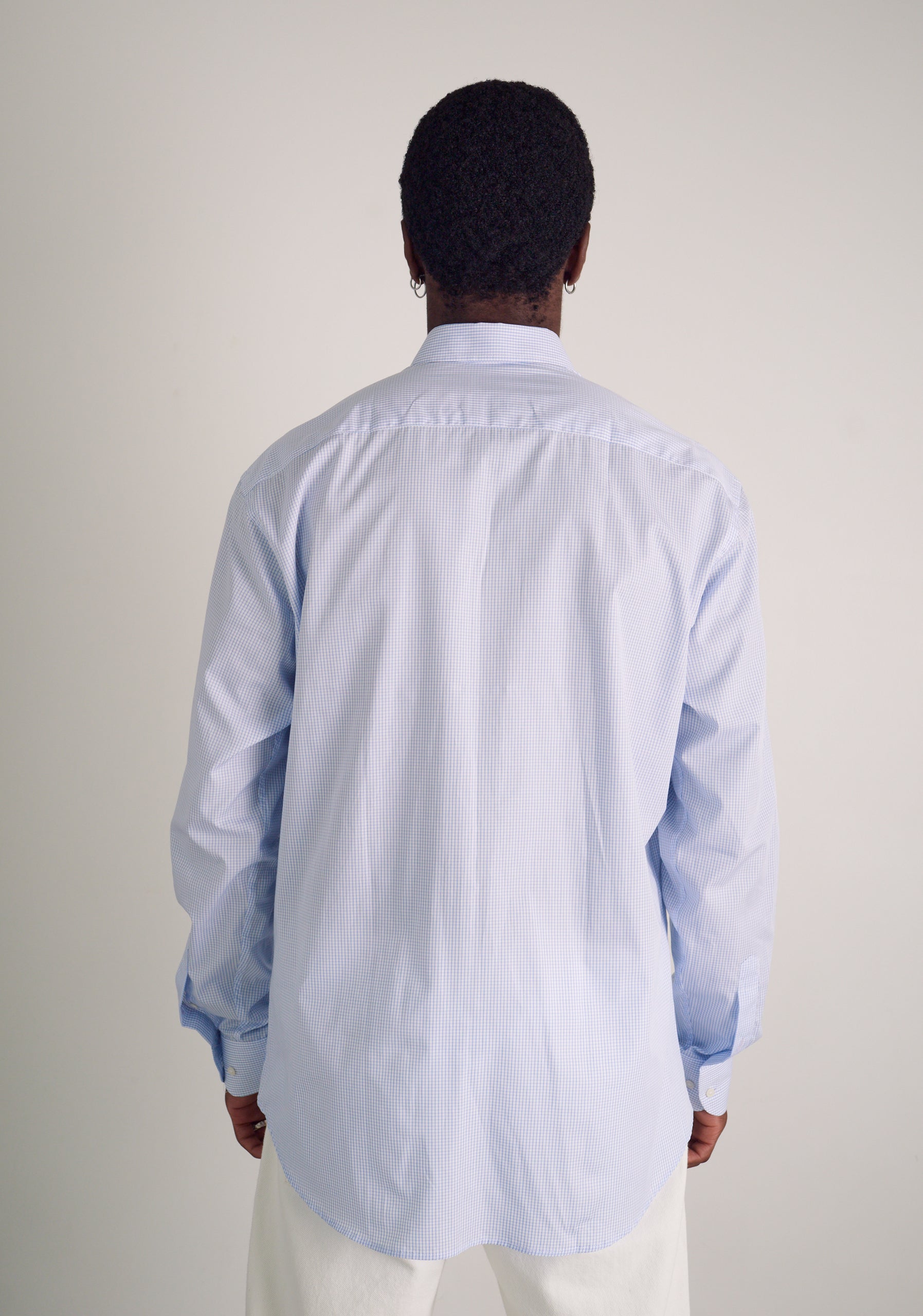 Camisa H CBD Cuadros Peq Azul Claro