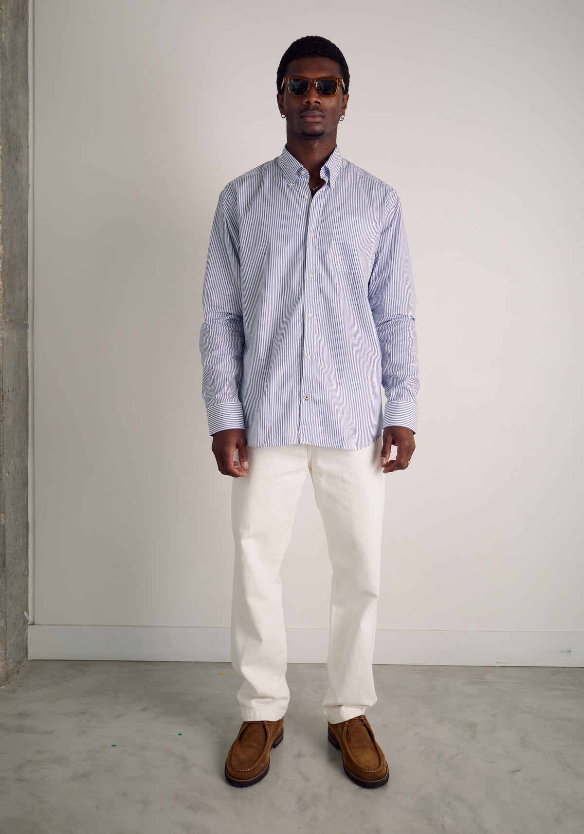 Camisa H CBD Rayas Azul Osc