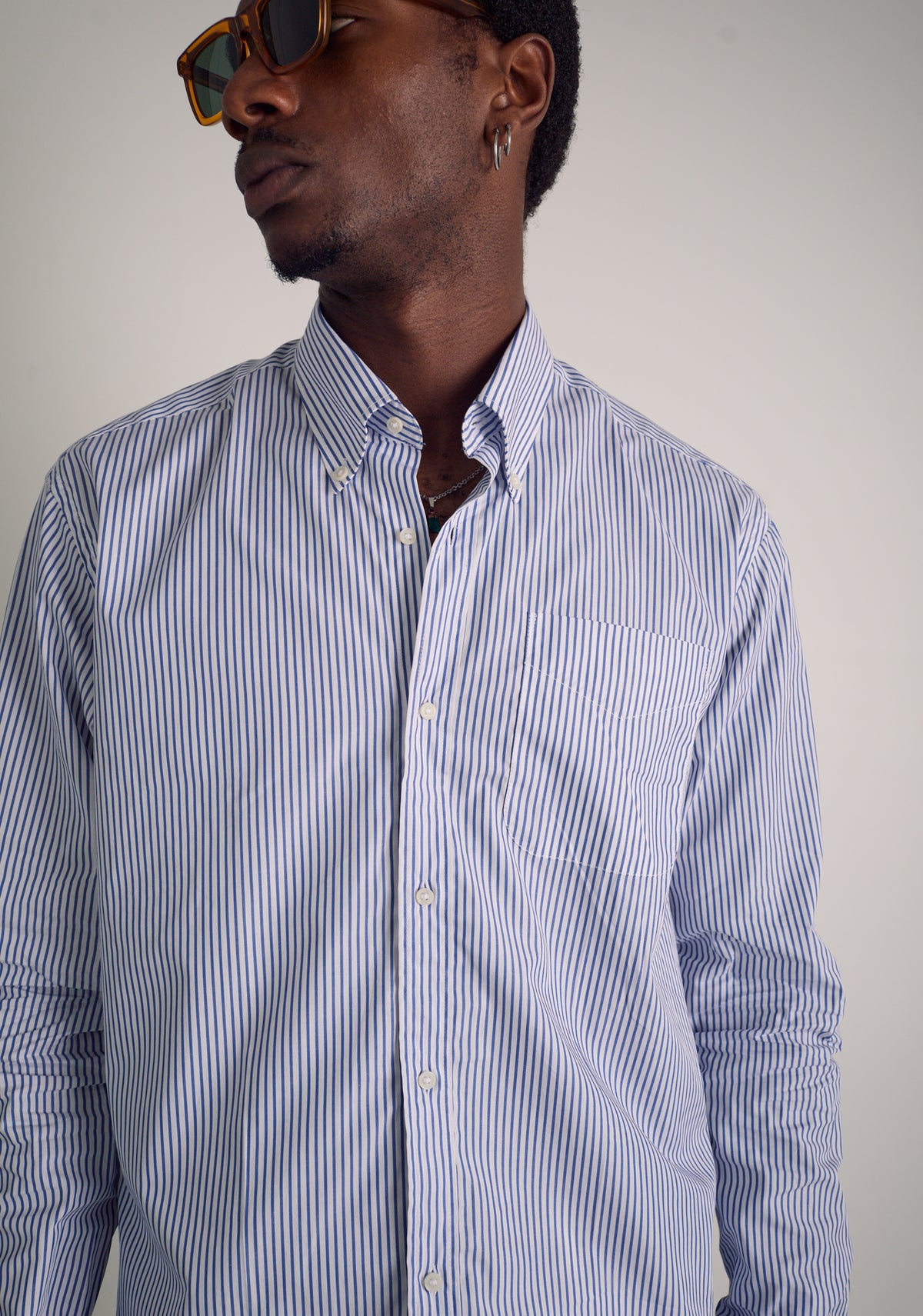 Camisa H CBD Rayas Azul Osc
