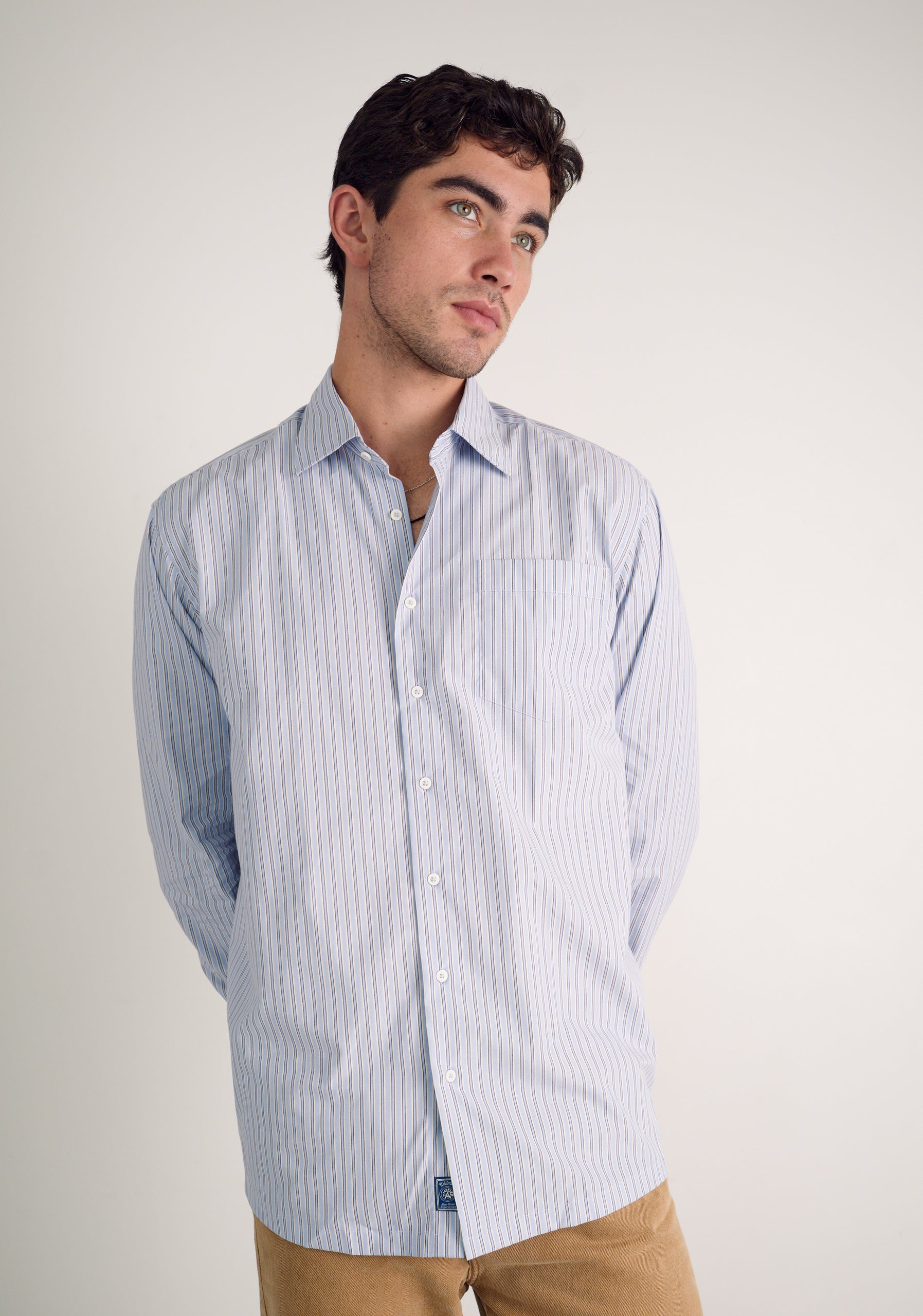 Camisa H CI Jamaica Rayas Grd Azul Claro