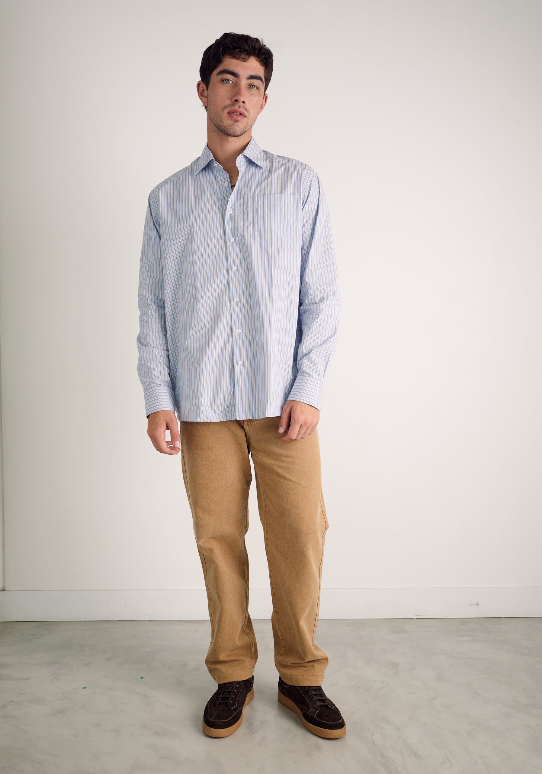 Camisa H CI Jamaica Rayas Grd Azul Claro