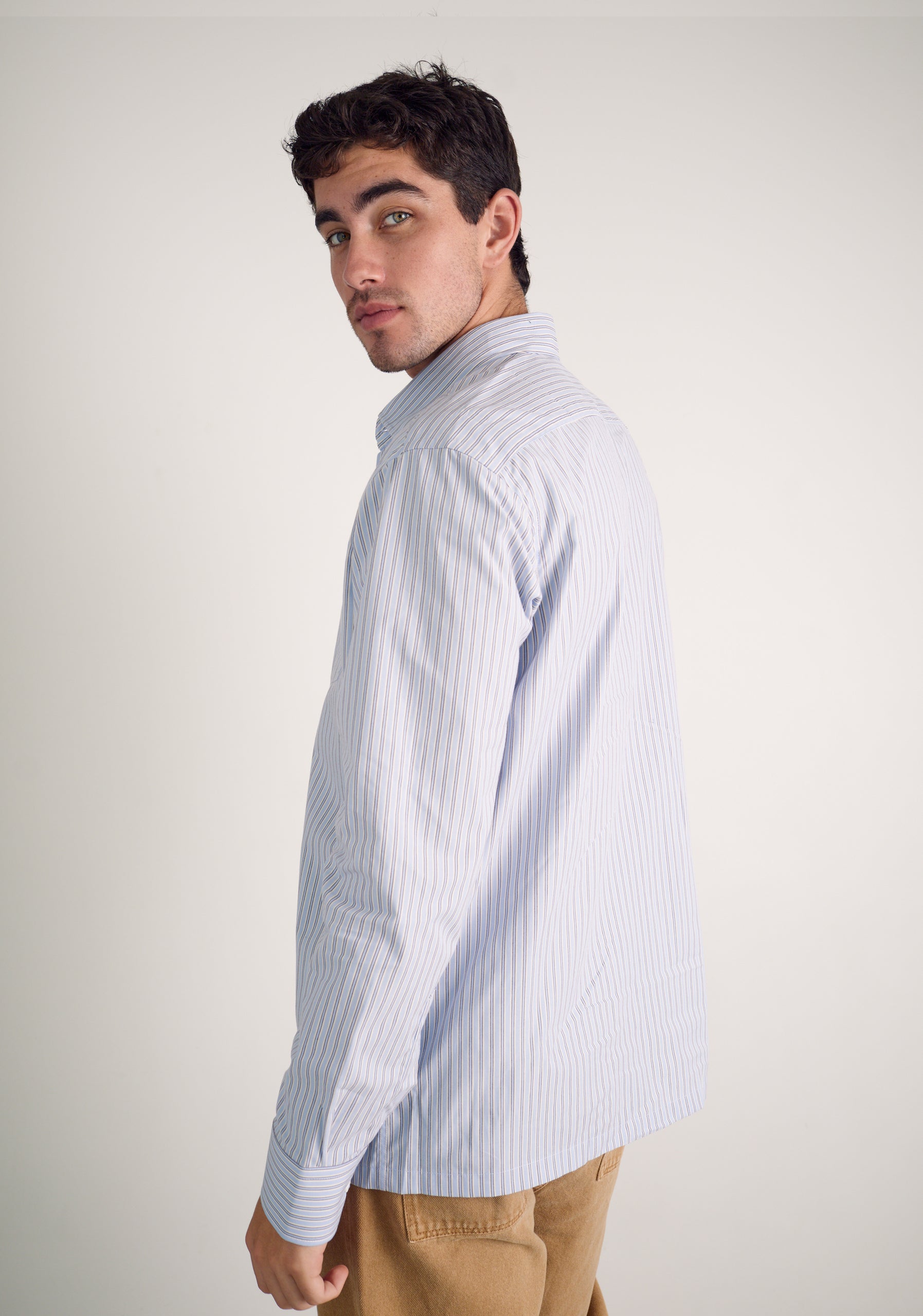 Camisa H CI Jamaica Rayas Grd Azul Claro