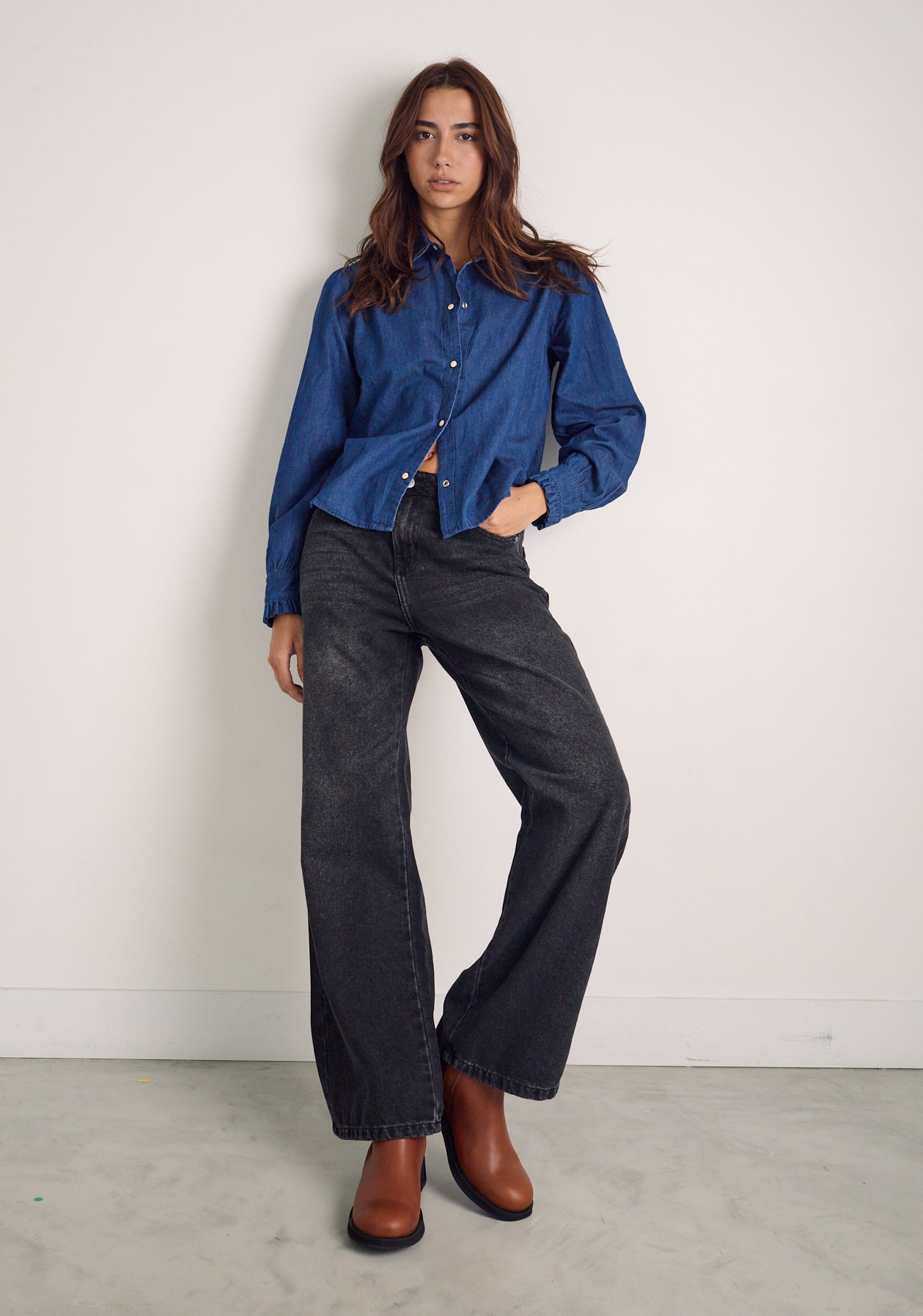 Camisa M Adria Indigo Azul Oscuro-3