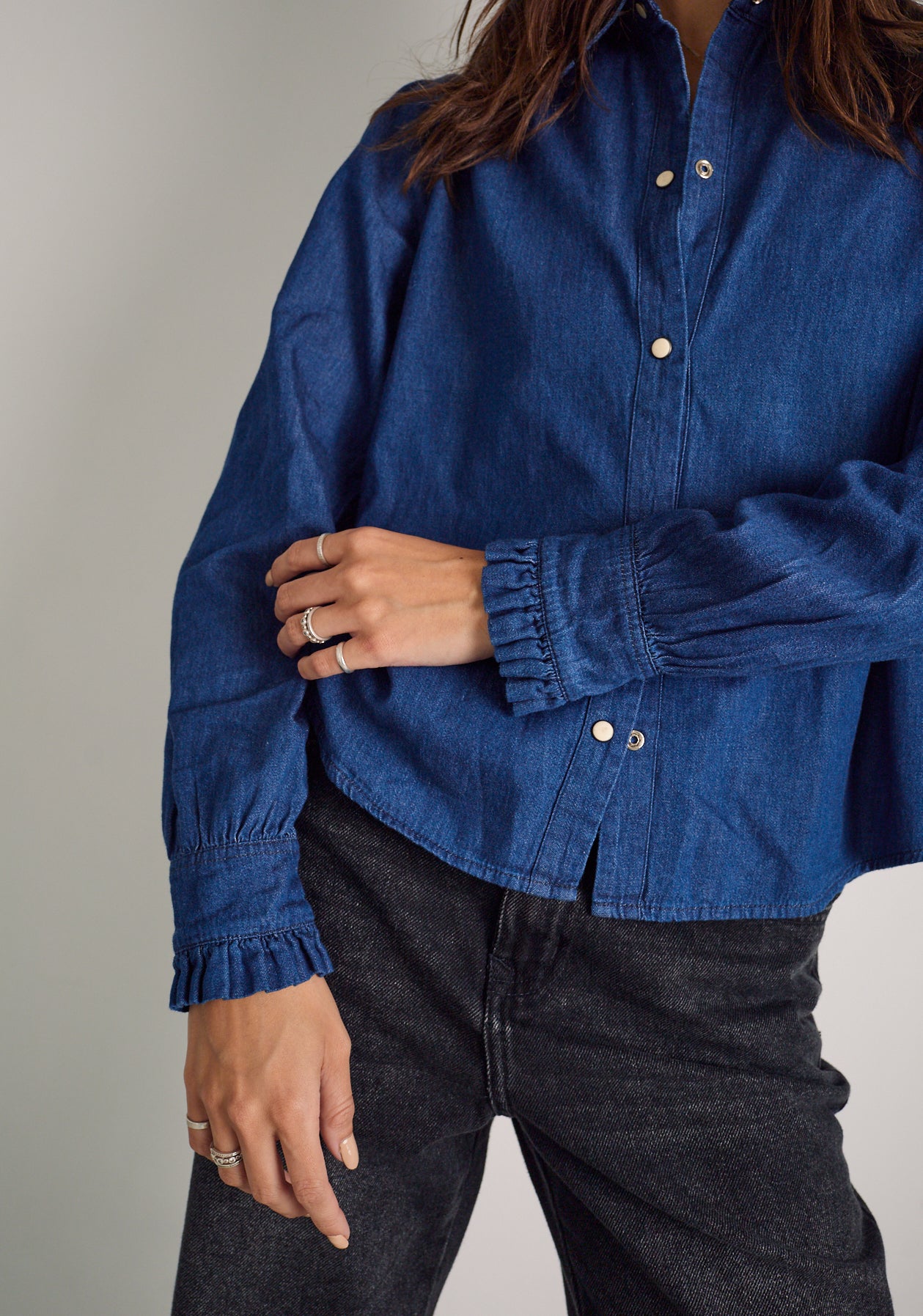 Camisa M Adria Indigo Azul Oscuro-5