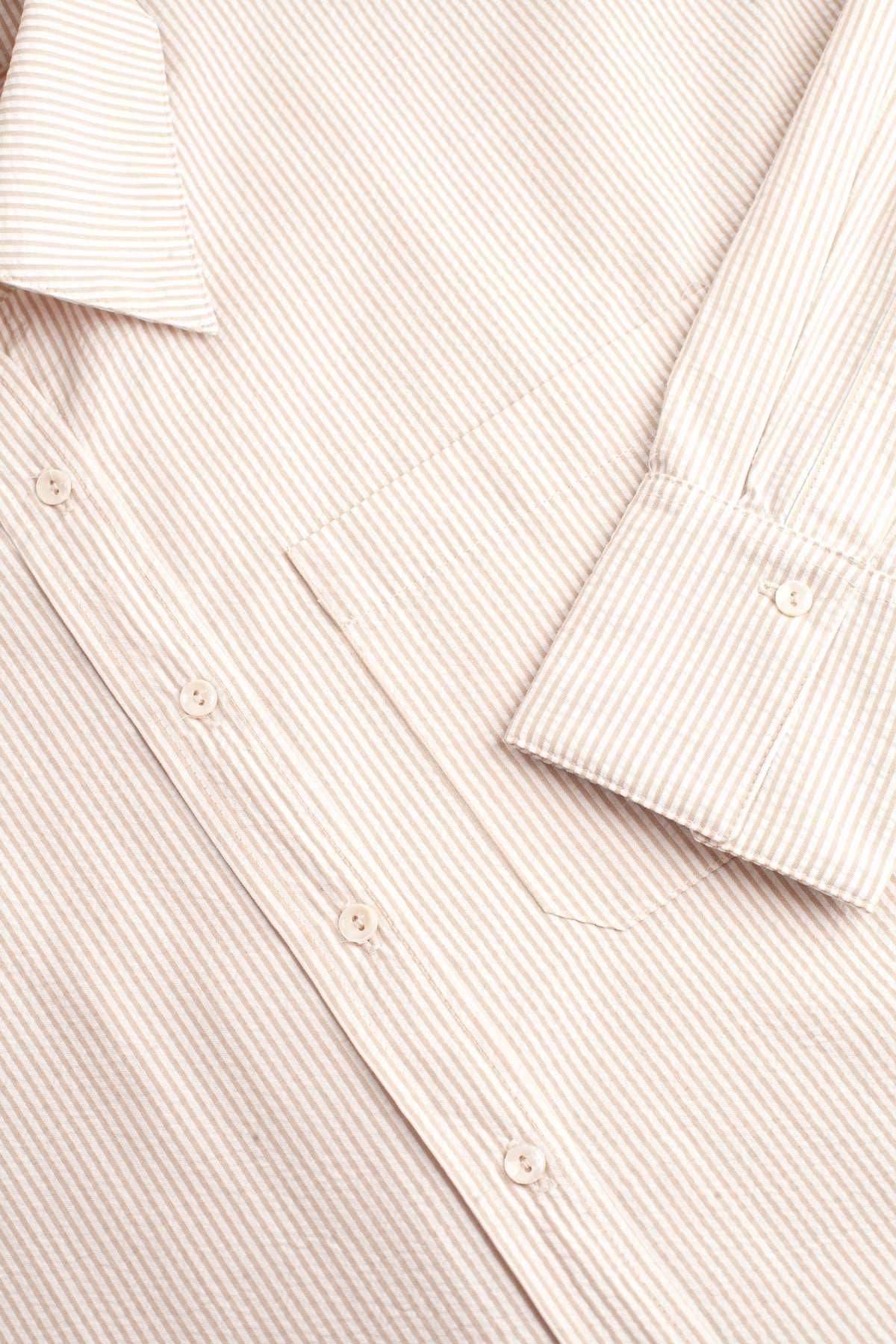 Camisa M Antonella Rayas Marfil - Beige