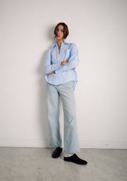 Camisa M Antonella Rayas GRD Azul Claro