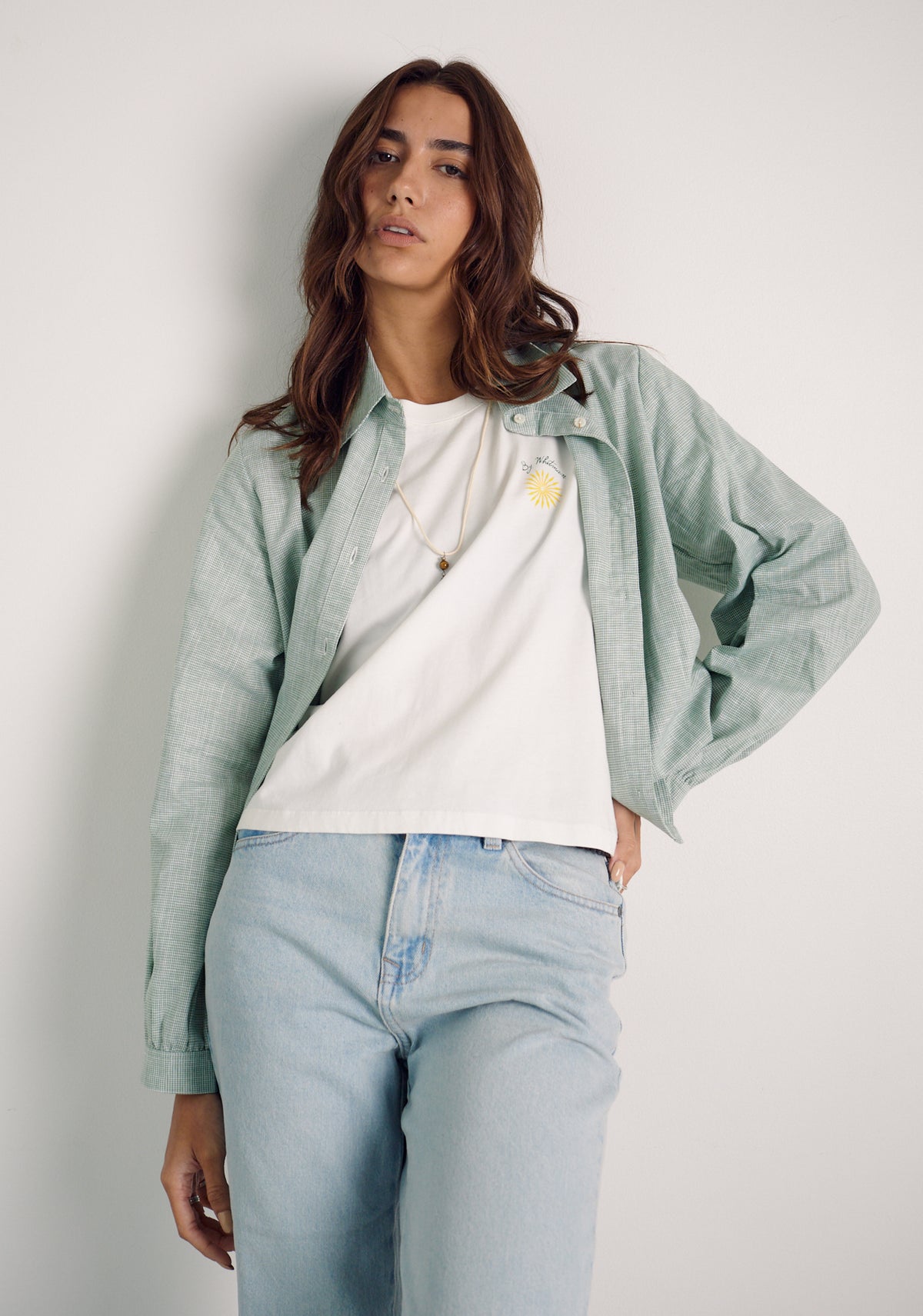 Camisa M Marianne Cuadros Verde Med
