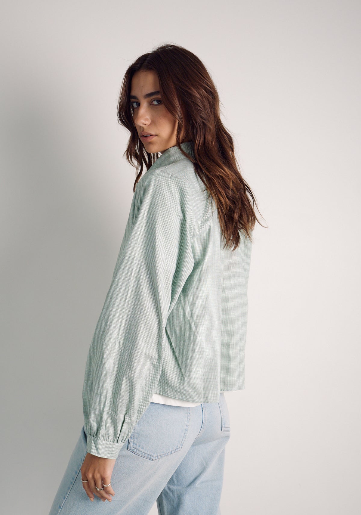 Camisa M Marianne Cuadros Verde Med