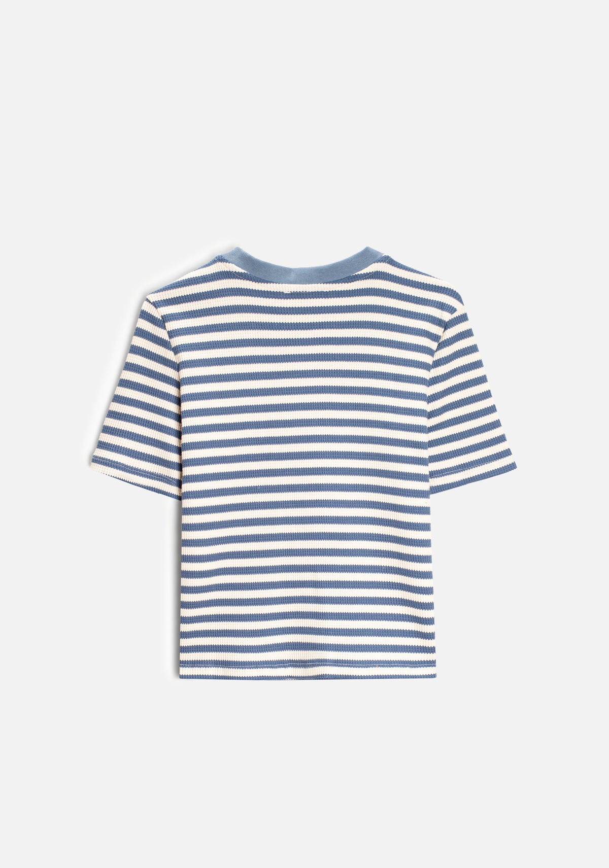Camiseta M Niza Marfil Rayas Azul