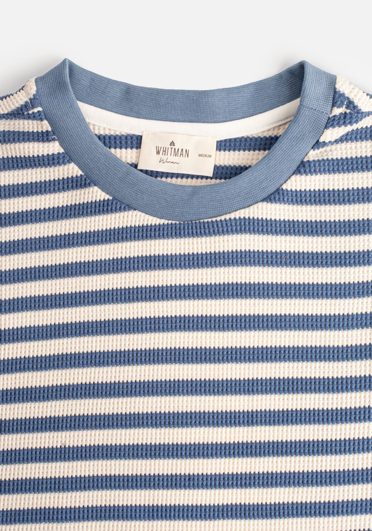 Camiseta M Niza Marfil Rayas Azul