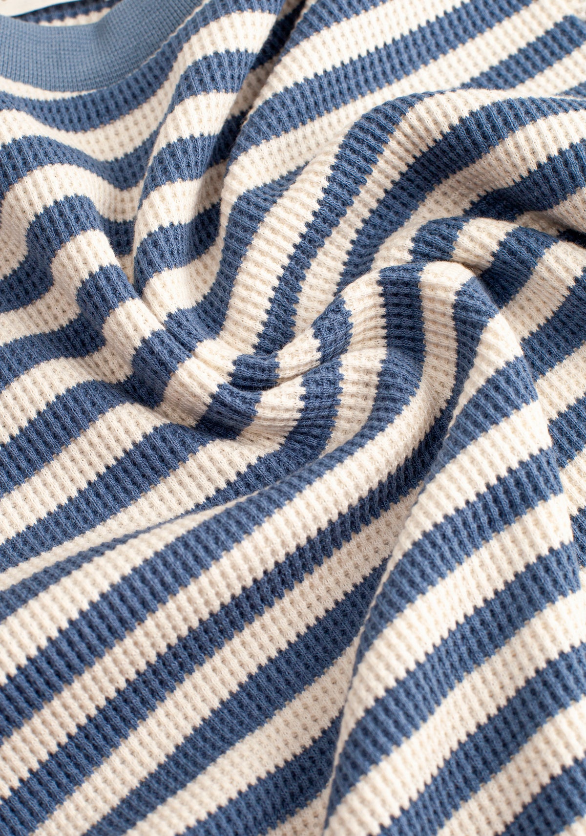 Camiseta M Niza Marfil Rayas Azul