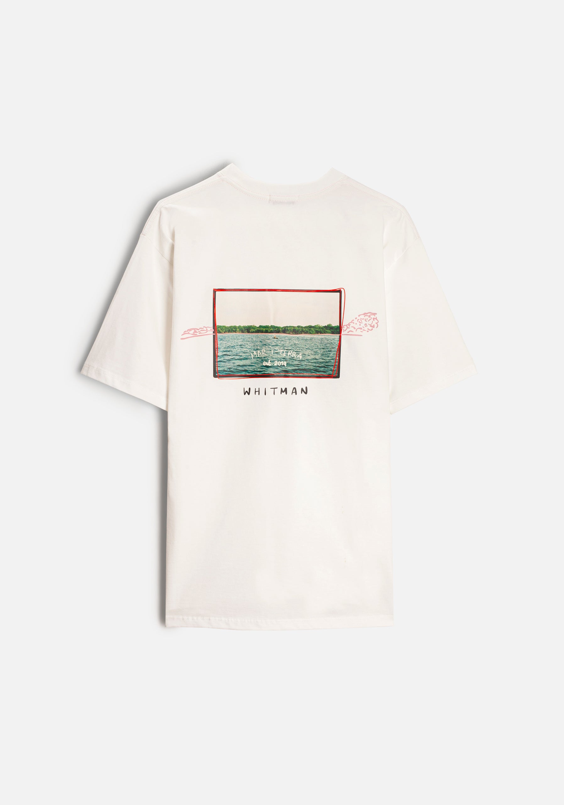 Camiseta H Paradise Estampada Marfil