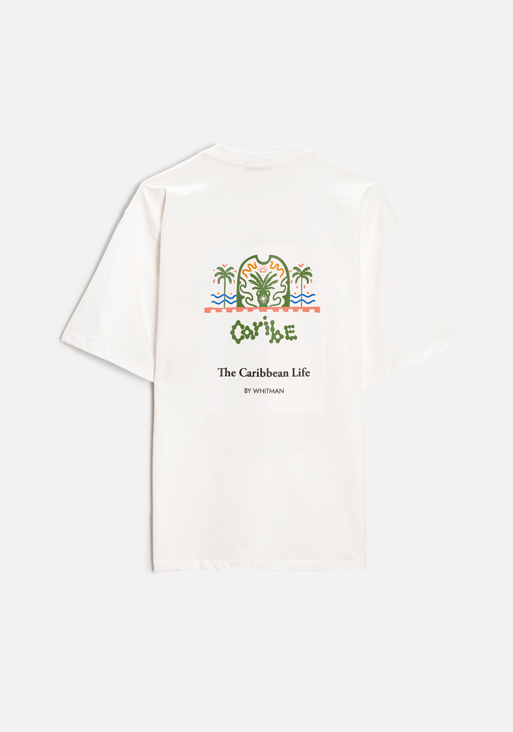 Camiseta H Caribe Estampada Marfil