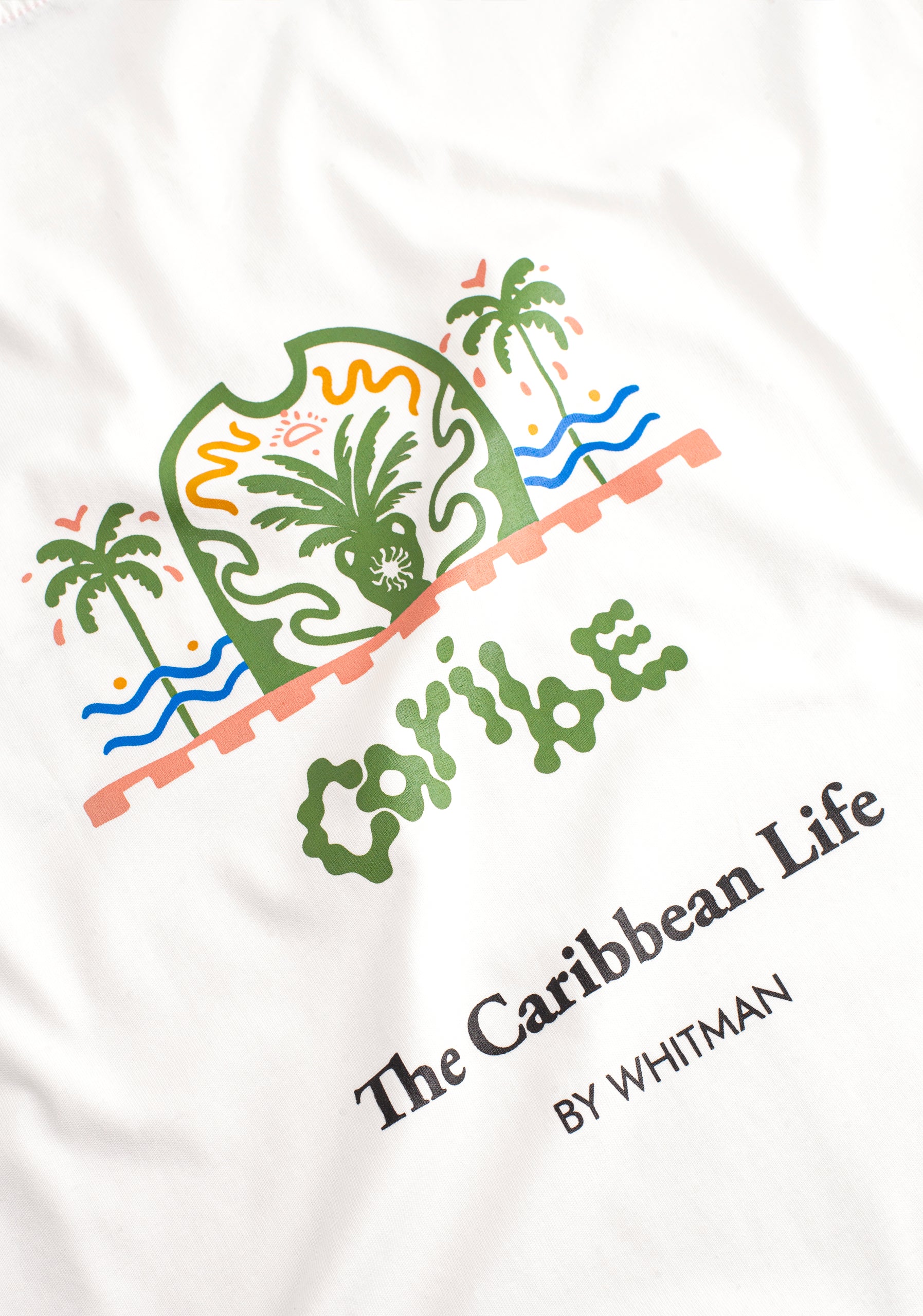 Camiseta H Caribe Estampada Marfil