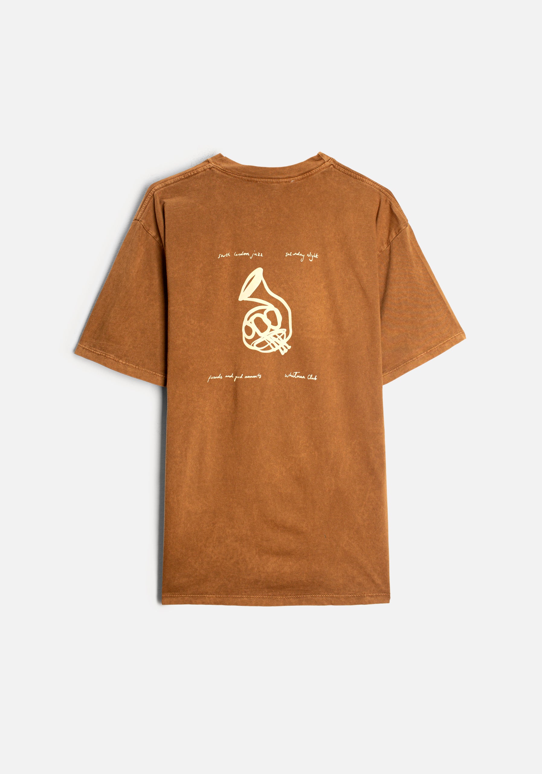 Camiseta H Gekko Garment Dyed Ocre