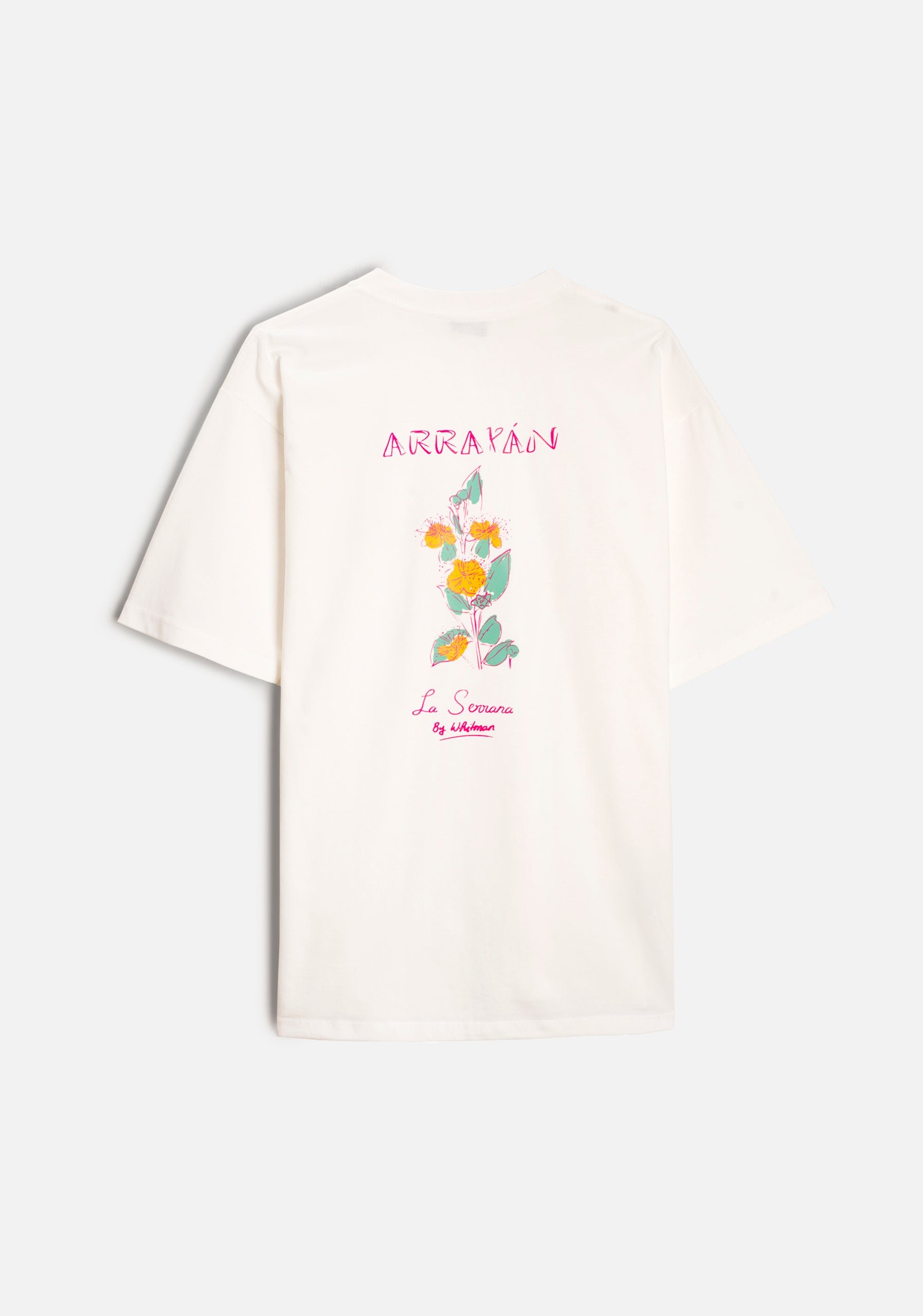 Camiseta H Live Happy Arrayan Estampada Marfil