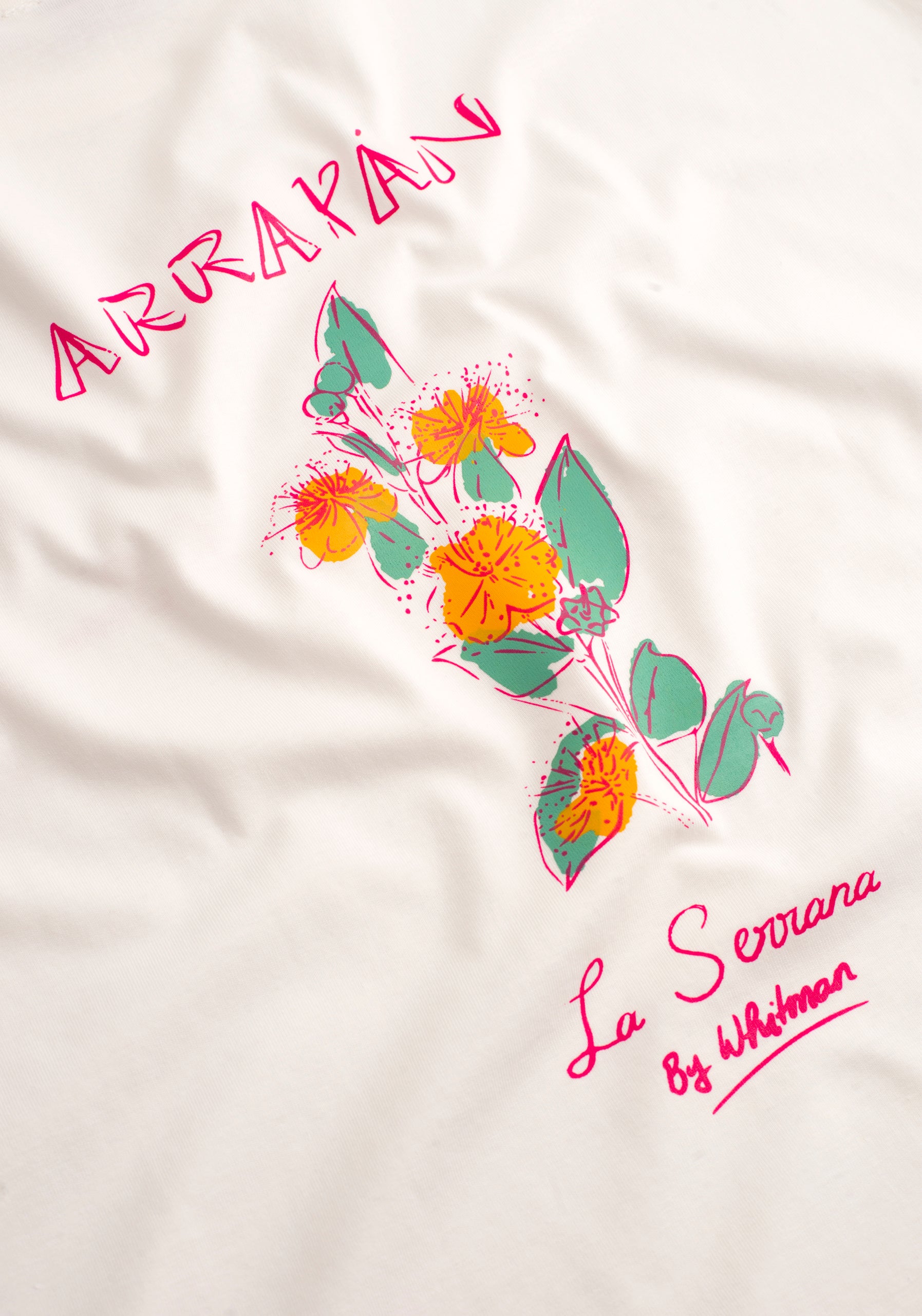 Camiseta H Live Happy Arrayan Estampada Marfil