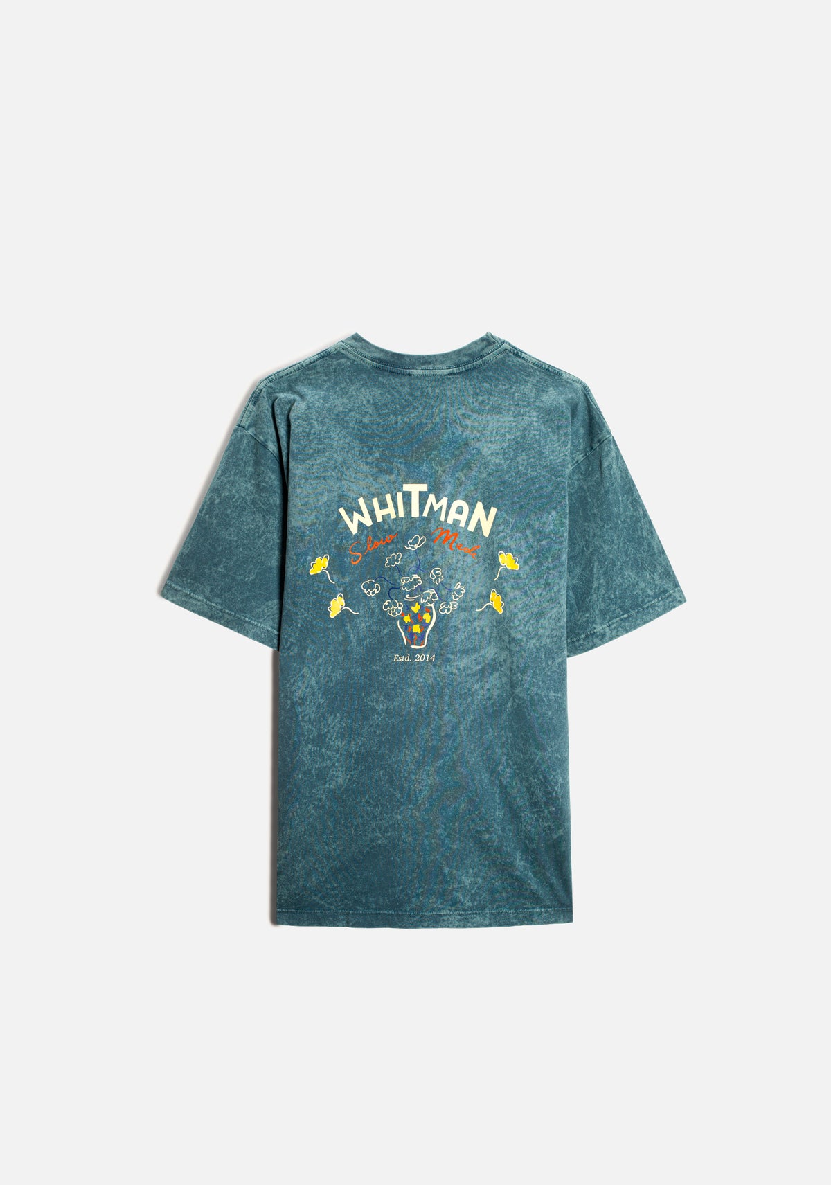 Camiseta H Olio Garment Dyed Azul-1