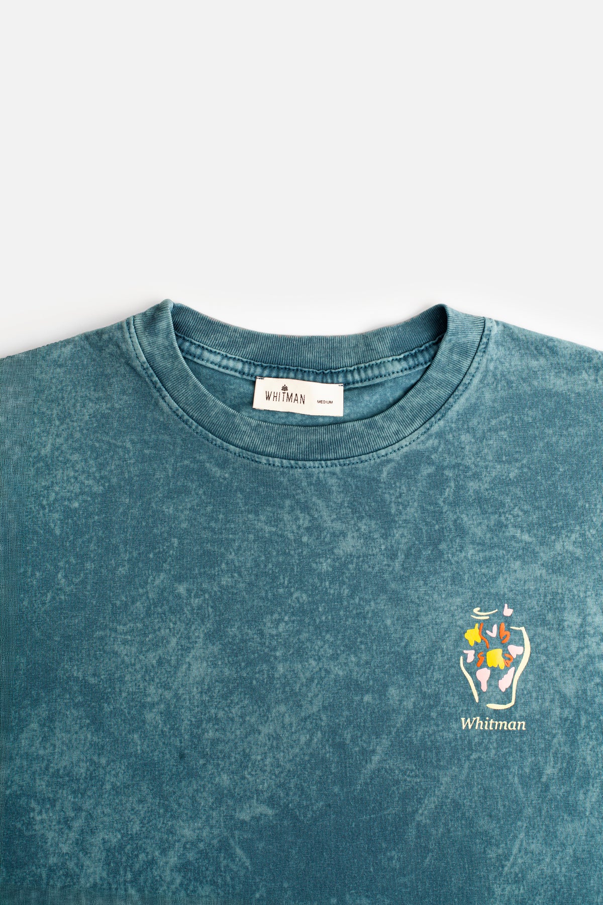Camiseta H Olio Garment Dyed Azul-2