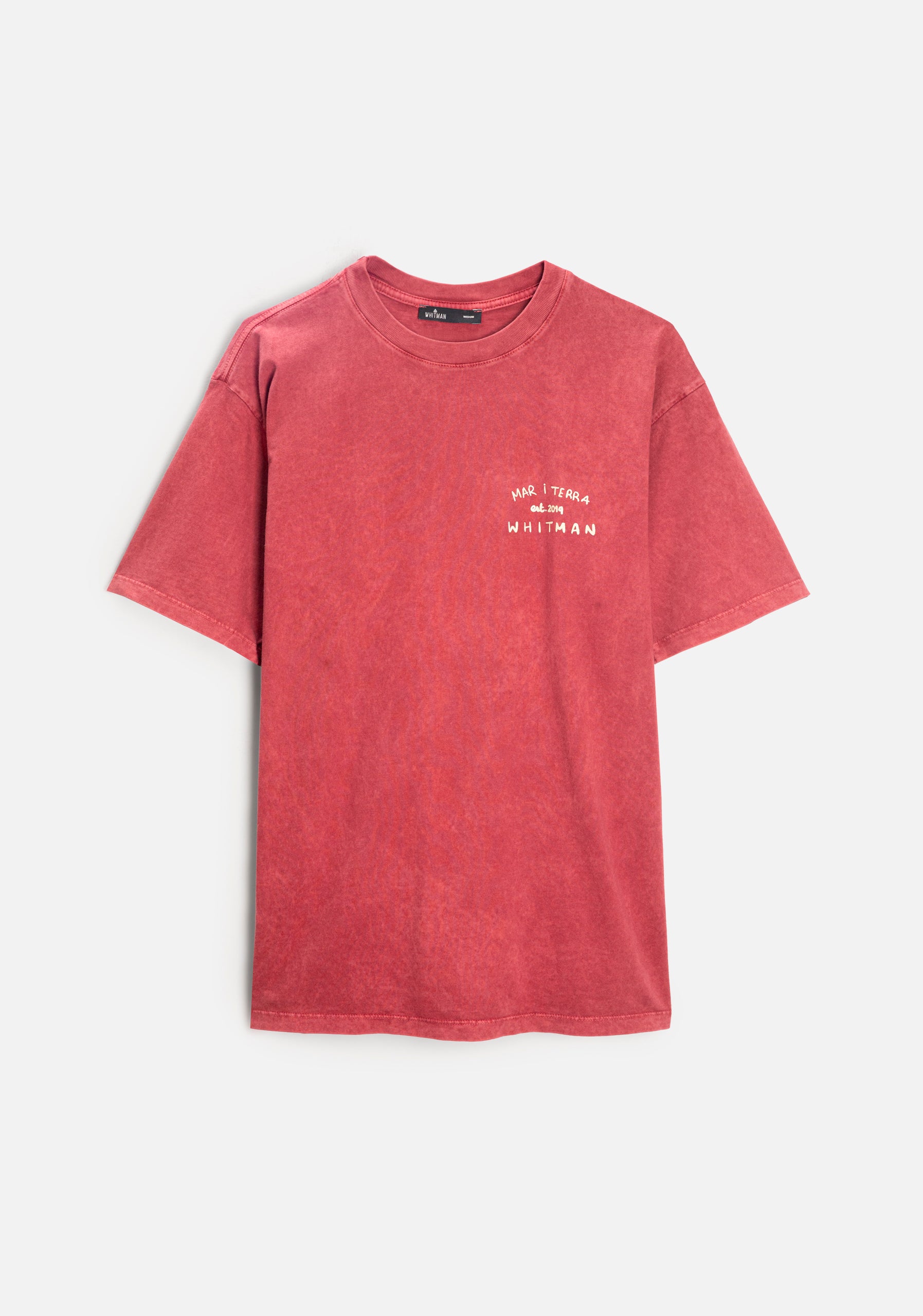 Camiseta H Paradise Garment Dyed Coral Estampada
